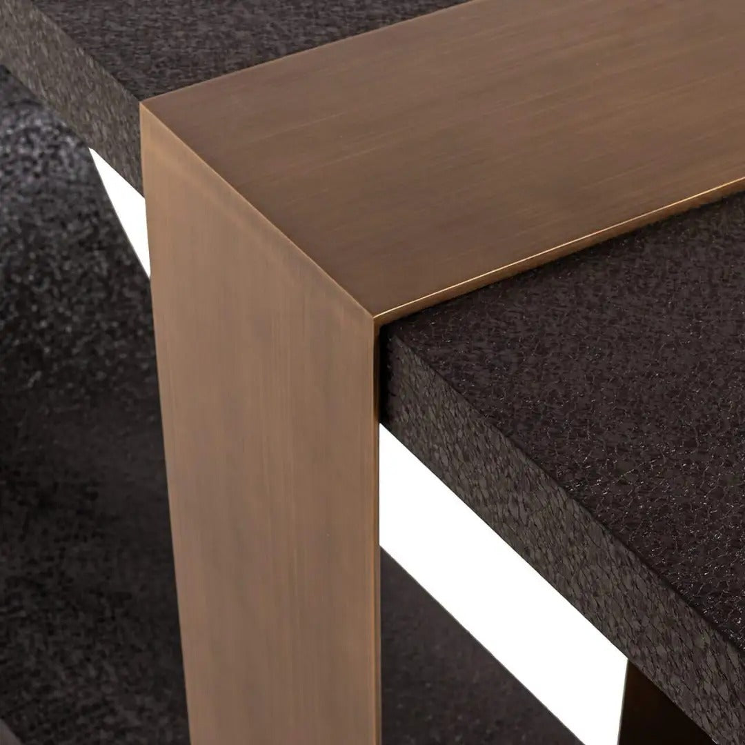 Konsolentafel BAZEL zwart met koper