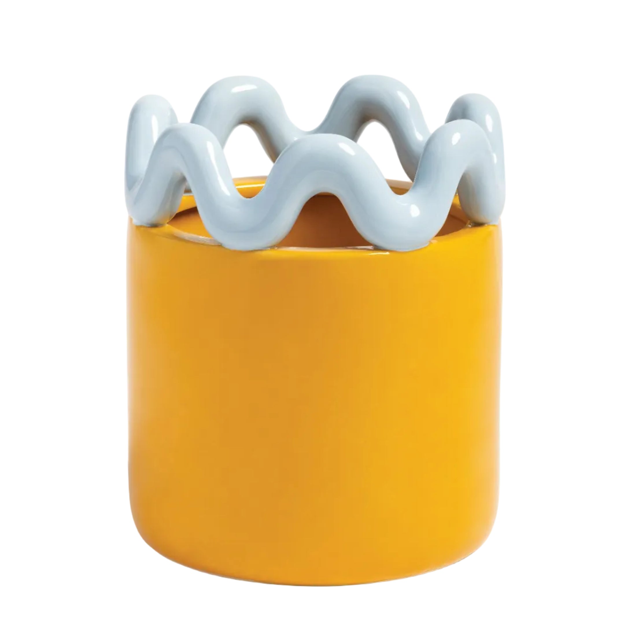 Blumentopf SWAY orange mit blau