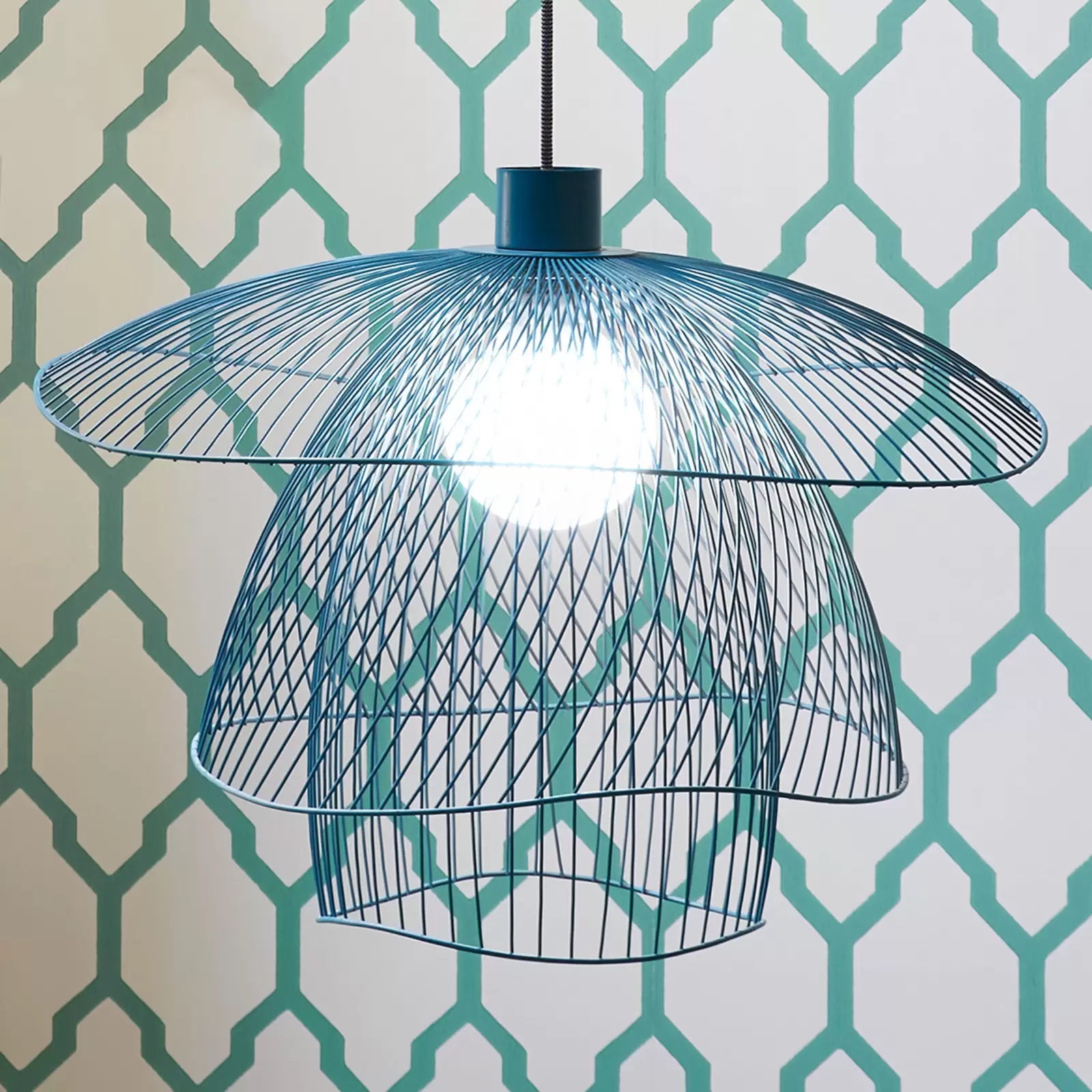 Blue Papillon Hanging Lampe
