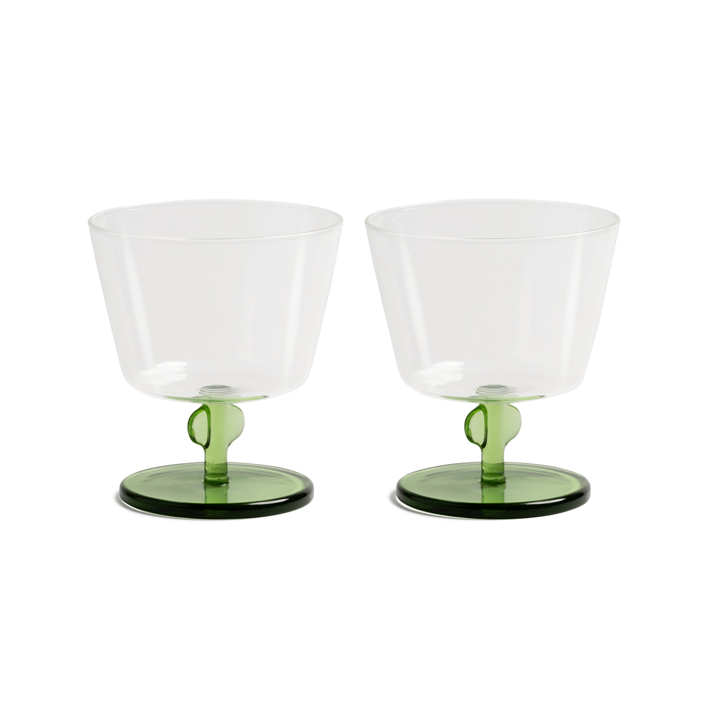 Set glazen voor water PETAL groen