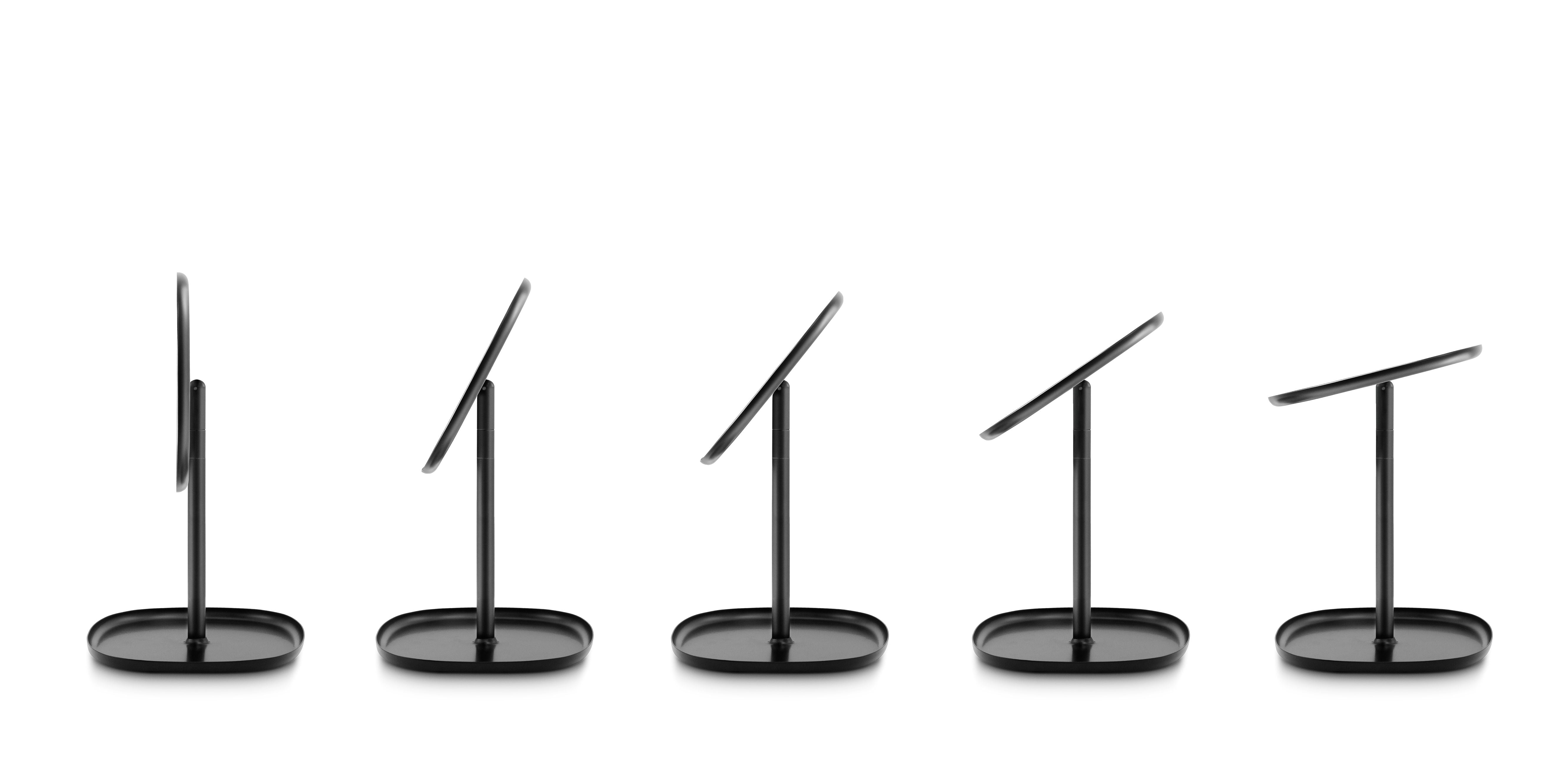 Flip-Spiegel mit Ständer schwarz