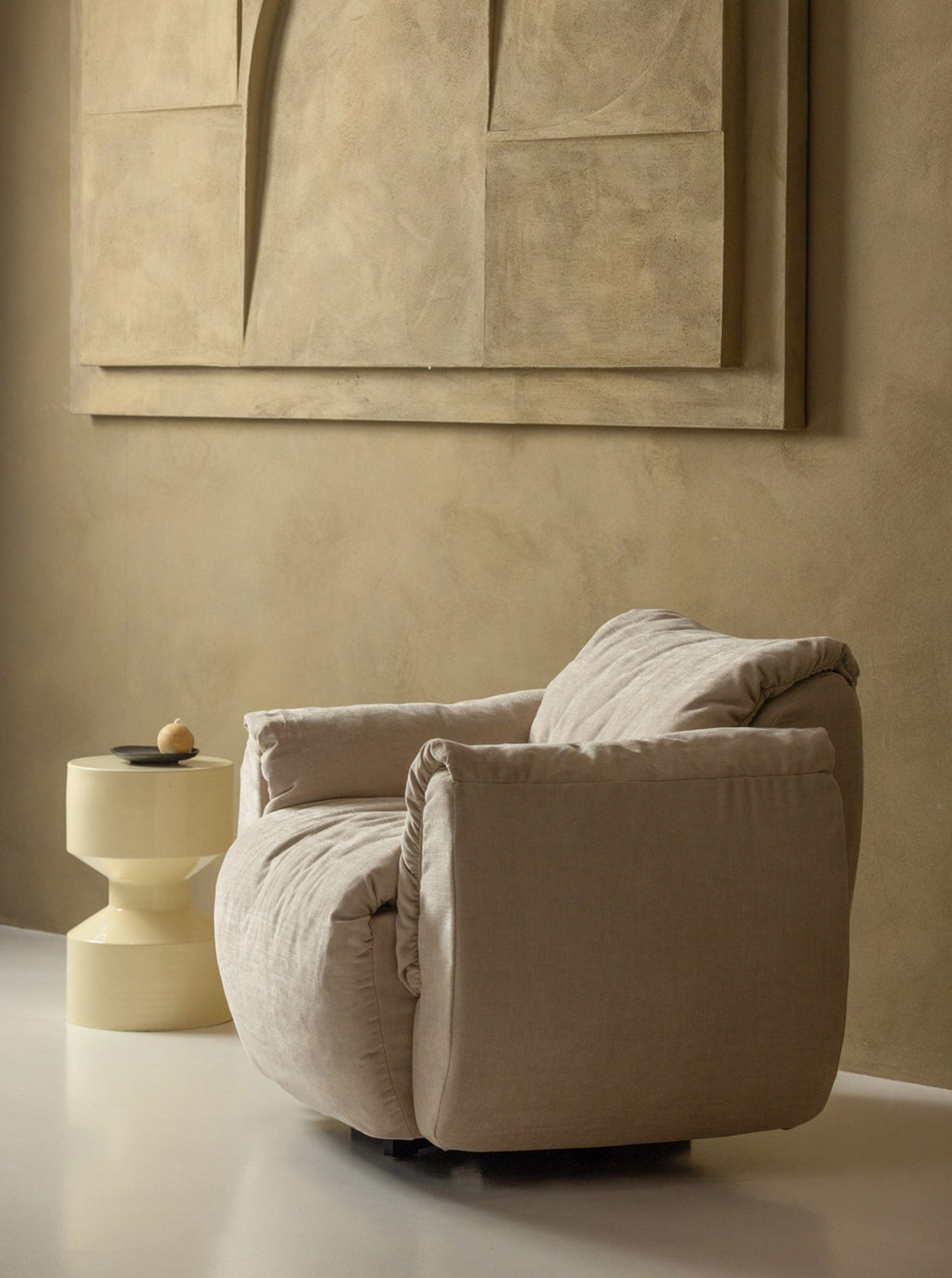 BAGGY 3D Sand Swivel Armchair