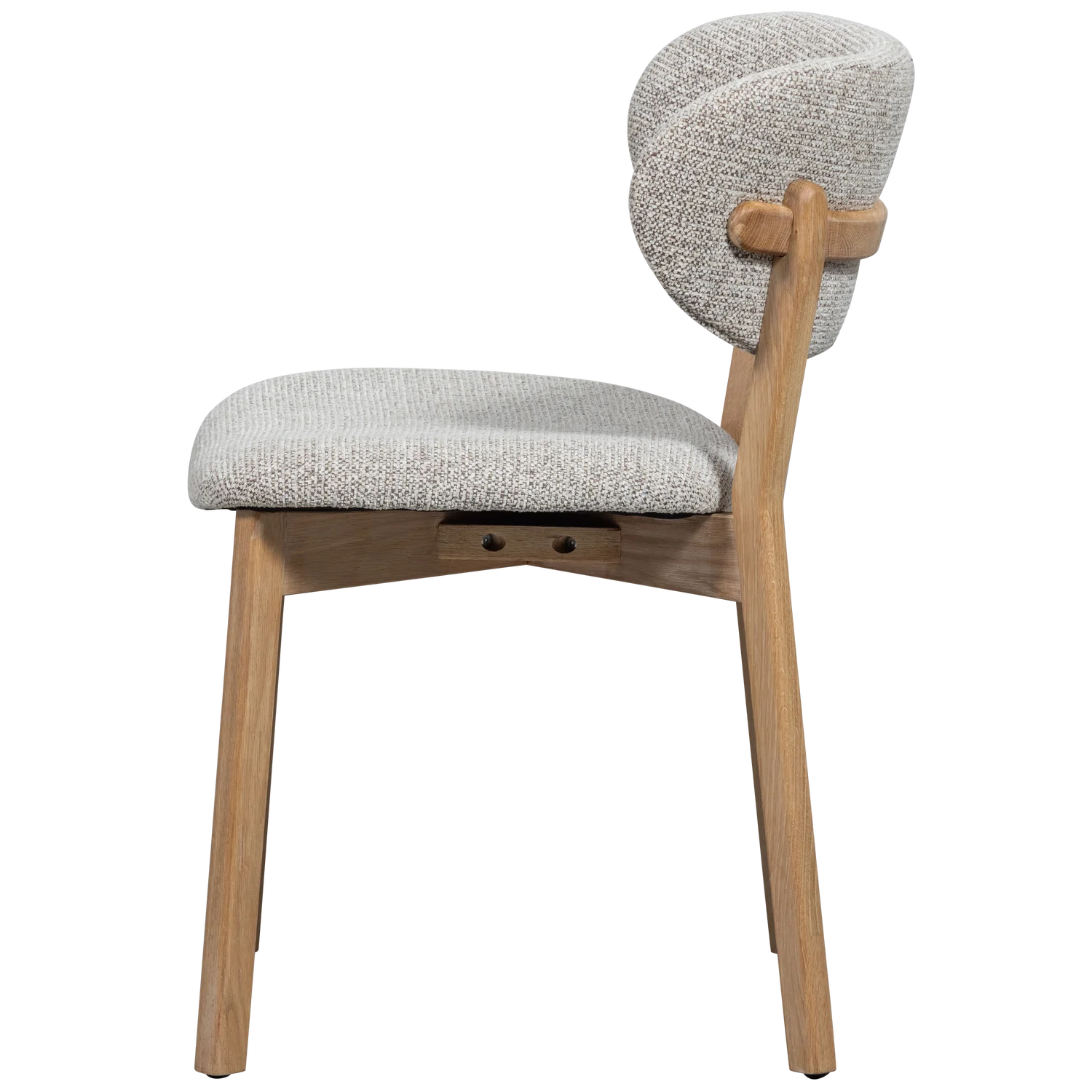 Stuhl UDAR grau-beige mit Holzgestell