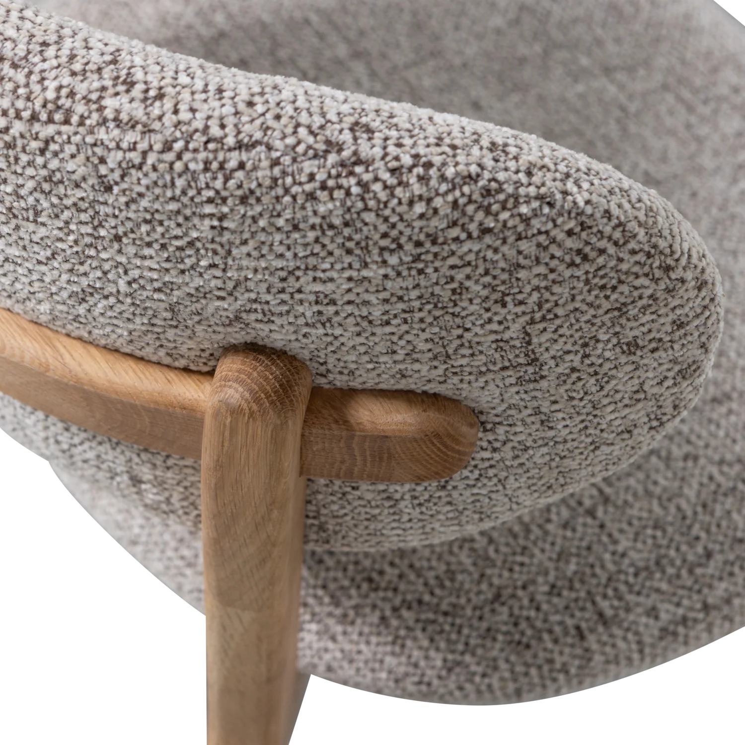 Stuhl UDAR grau-beige mit Holzgestell