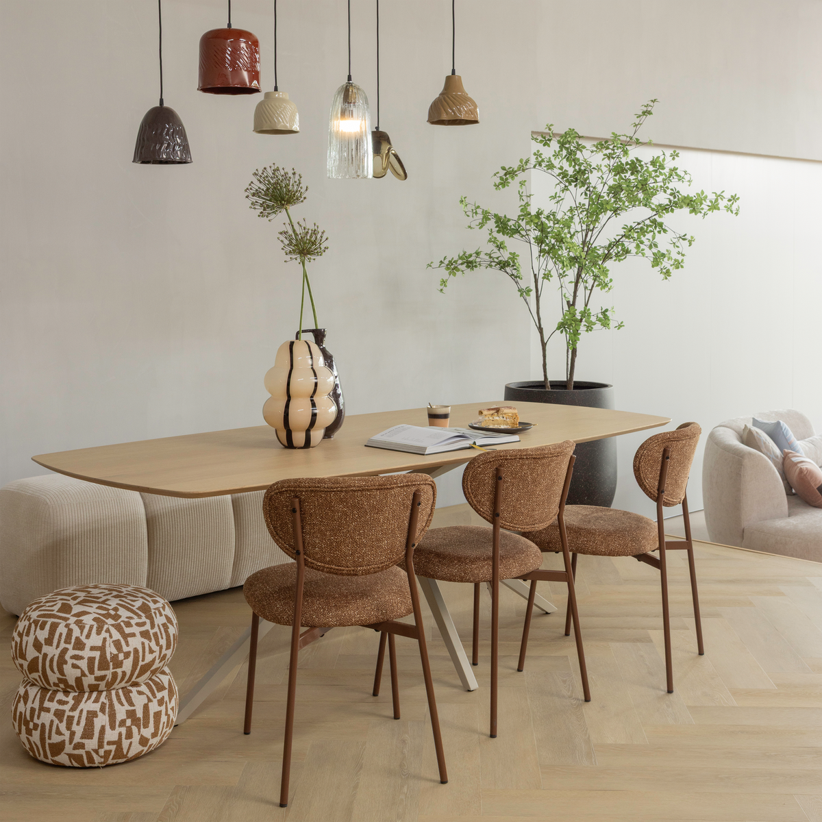 Lampa wisząca ARLESSI pomarańczowo-brązowy – ujęcie 2
