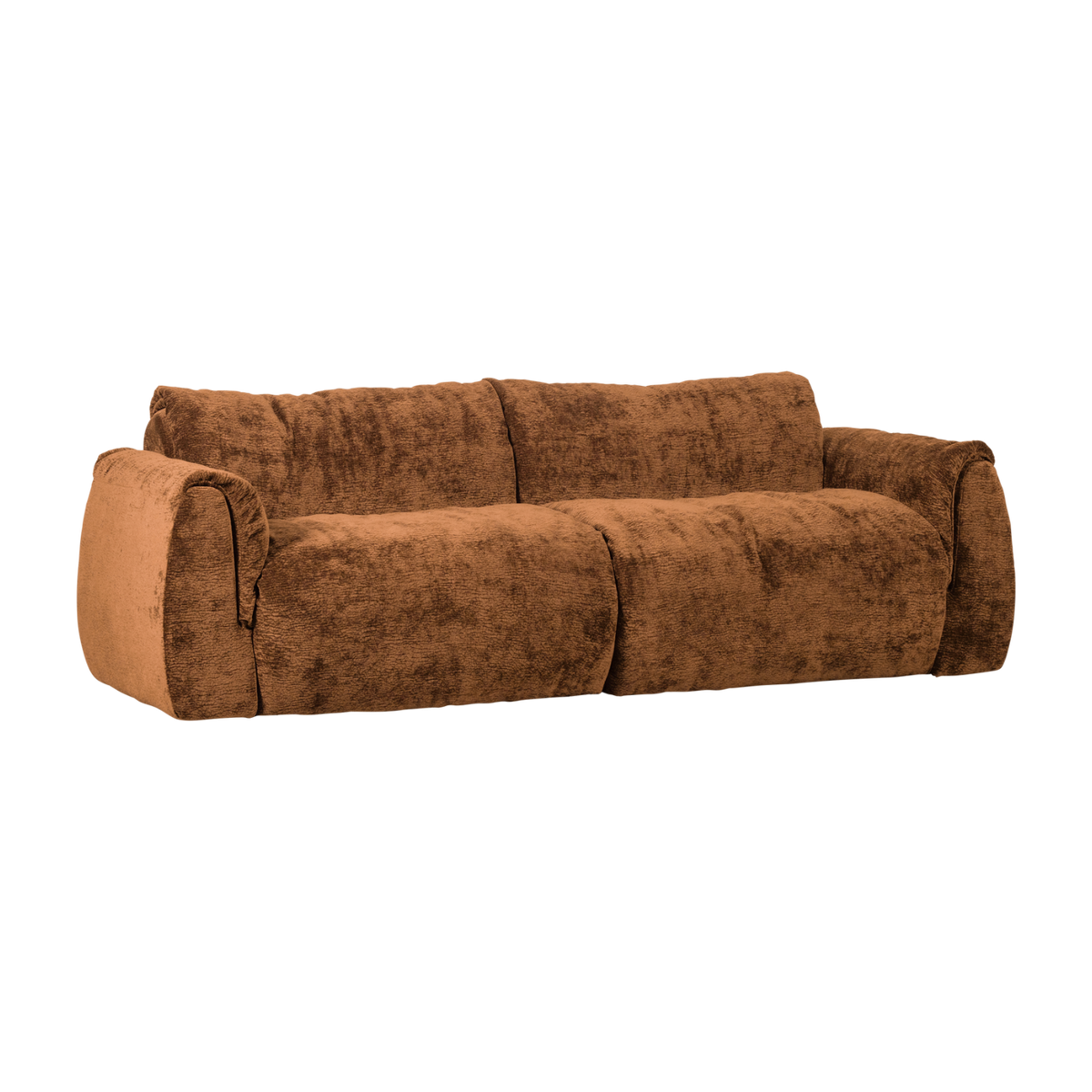 Sofa 2-osobowa BAGGY szenil 3D średni brąz – Woood