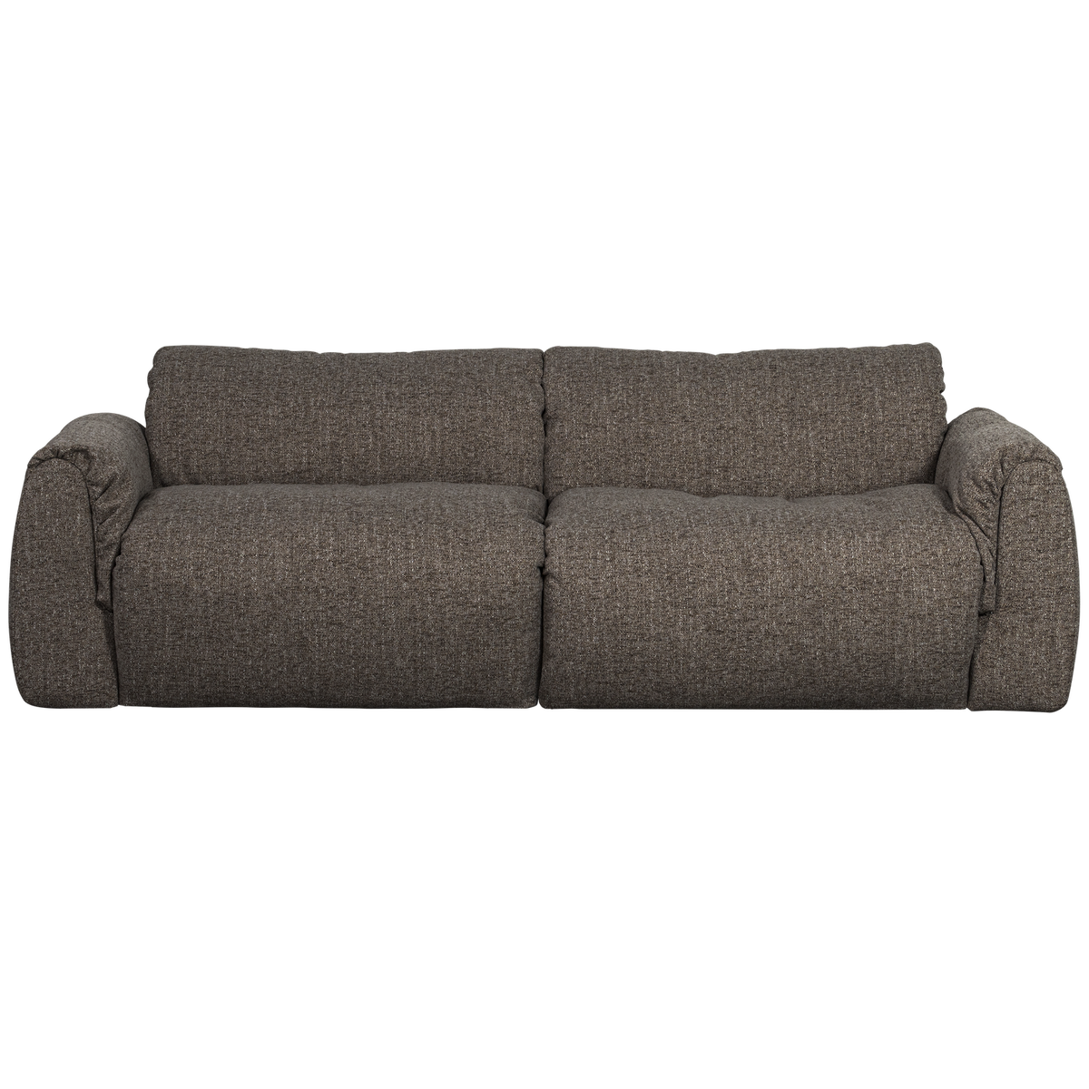Sofa 2-osobowa BAGGY tkanina pleciona ciepły szary melanż – ujęcie 2
