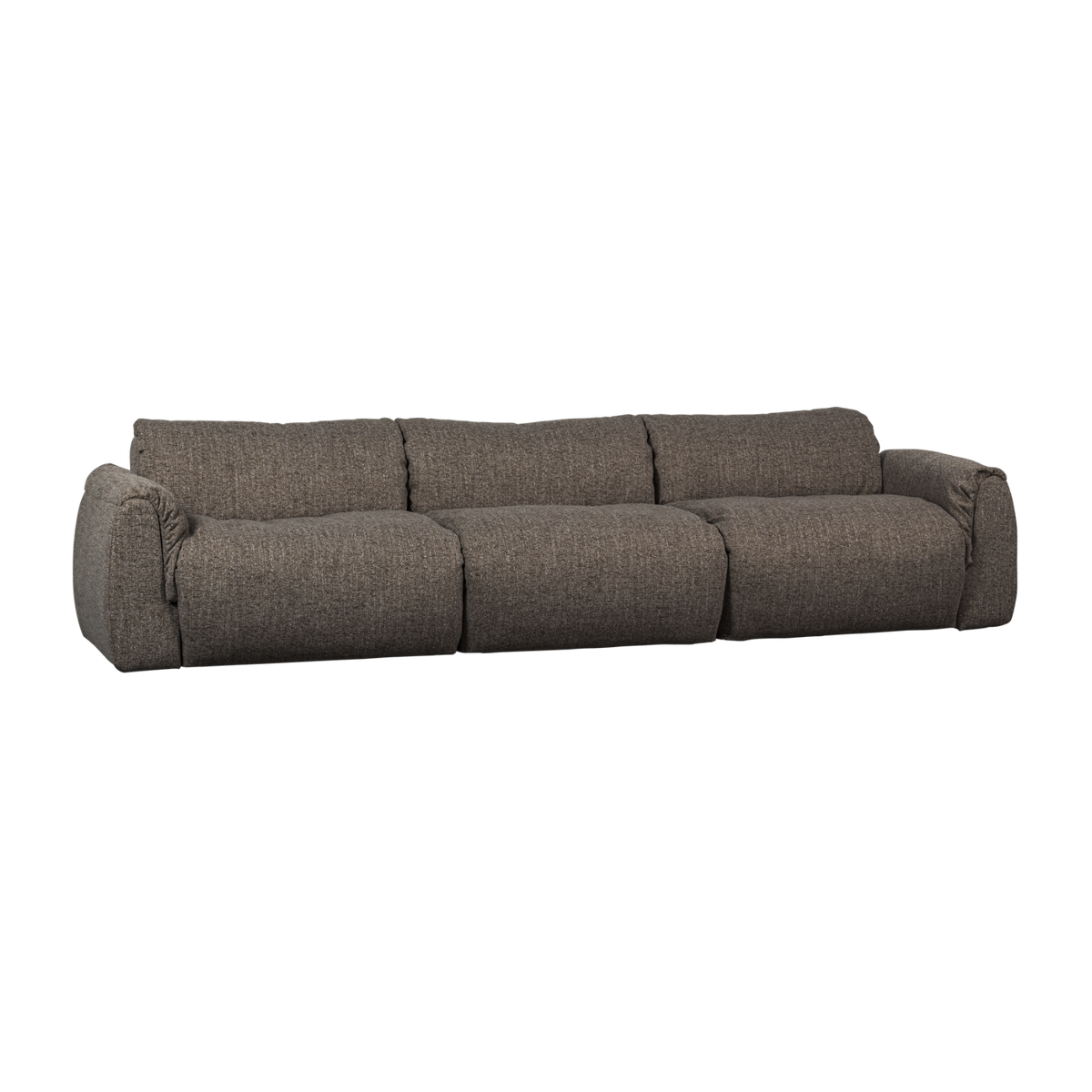 Sofa 3-osobowa BAGGY tkanina pleciona ciepły szary melanż – Woood