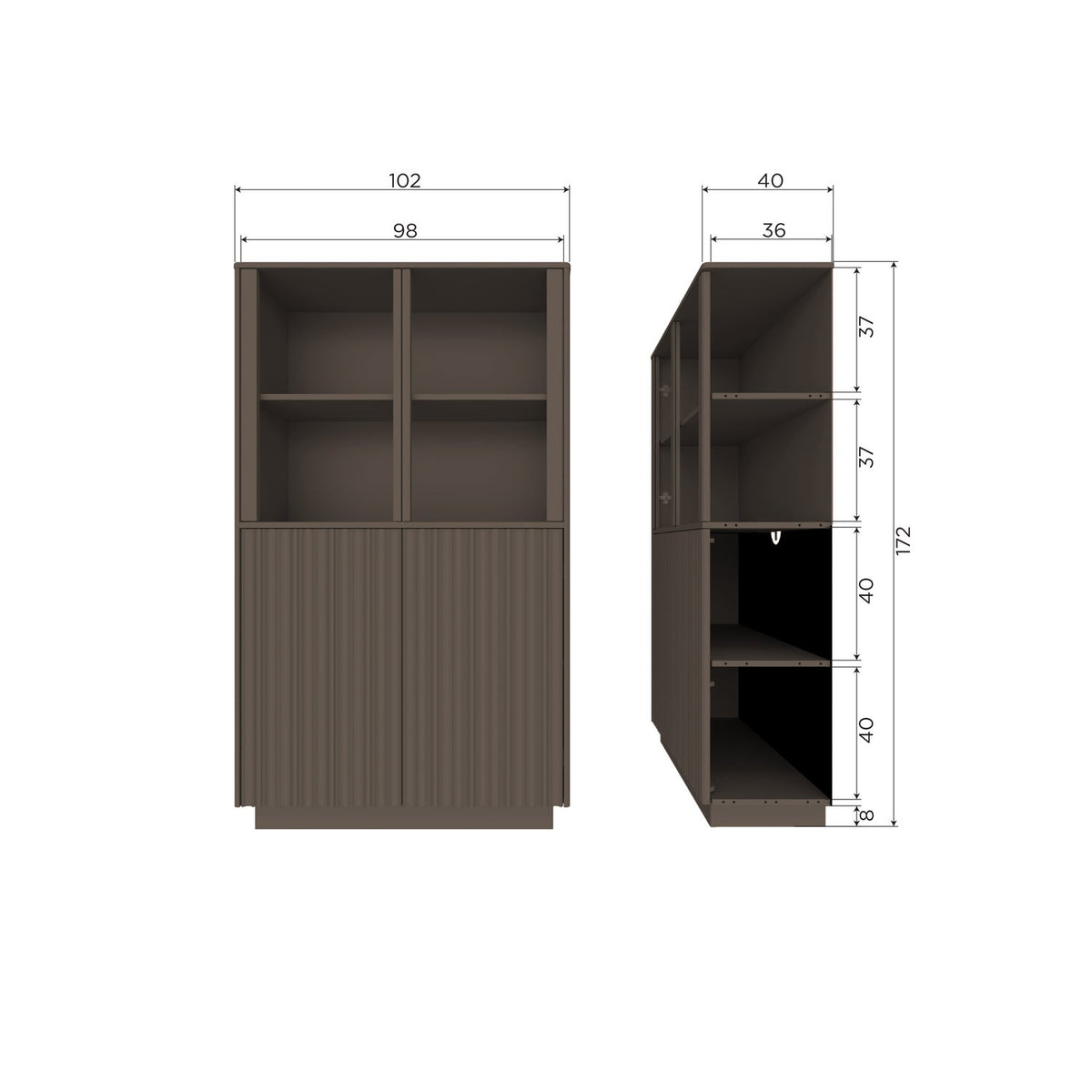 Komoda NOVA niska truflowy brąz – ujęcie 10