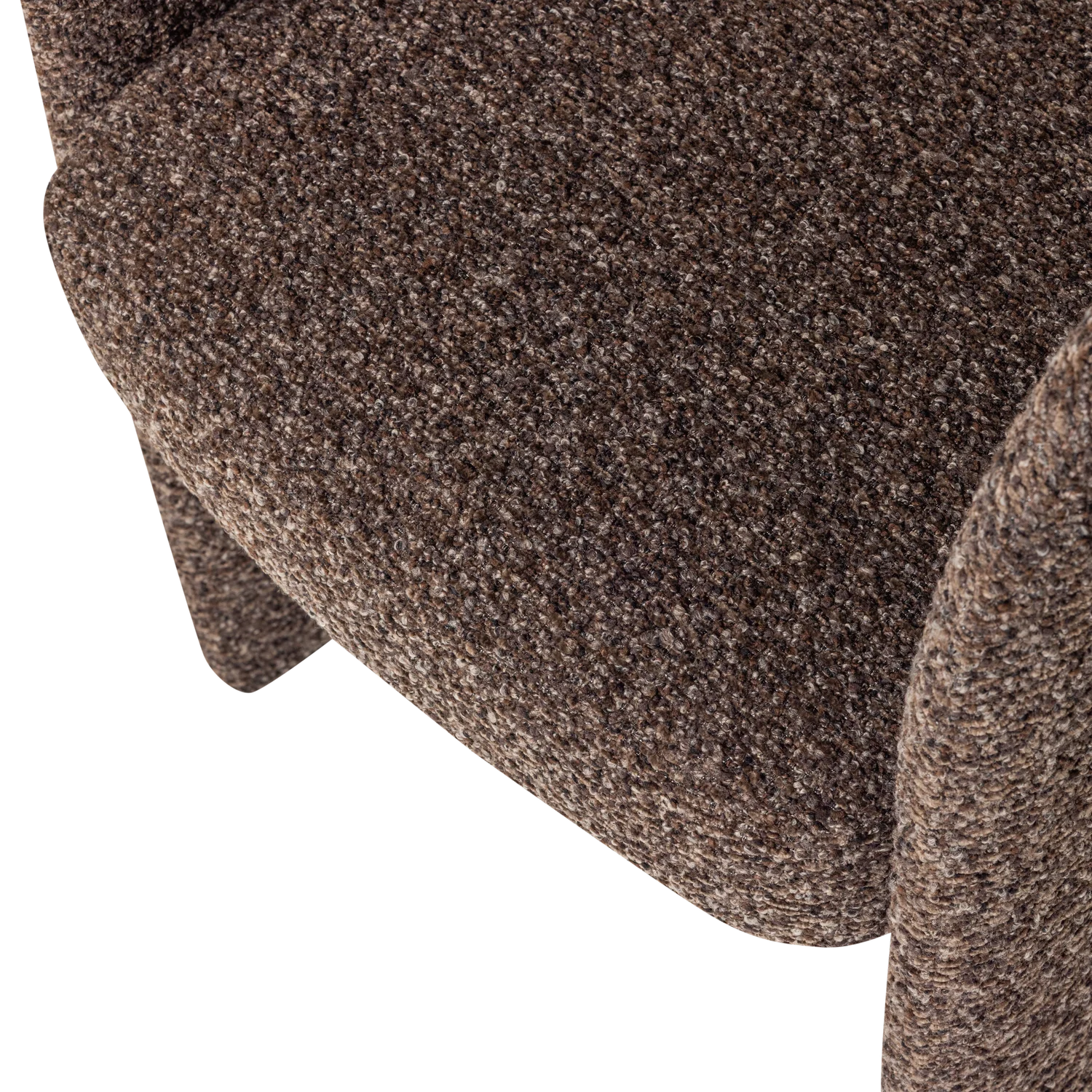 Stoel LANOR donkerbruin boucle