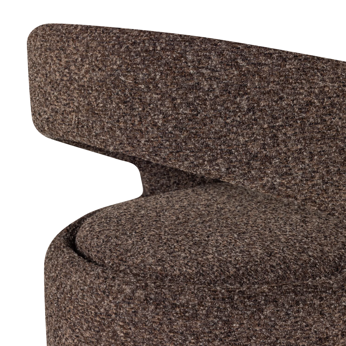 Stoel LANOR donkerbruin boucle