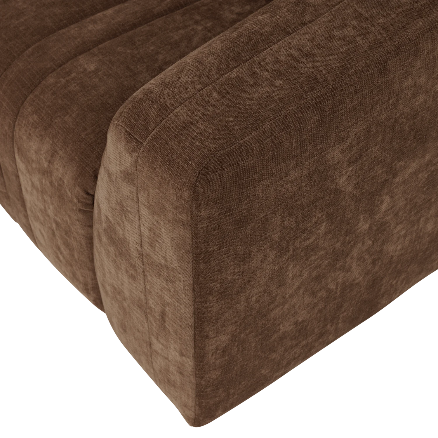 Sofa 4-persoons OMAIRE bruin chenille
