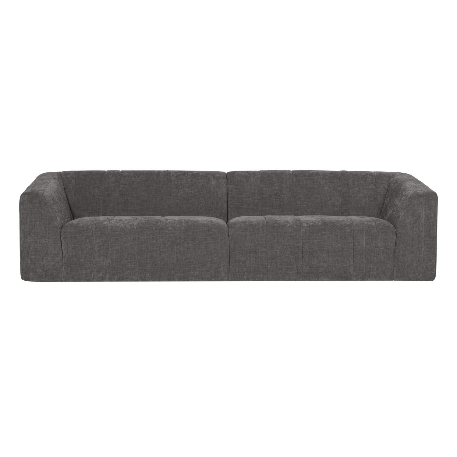 Sofa voor 4 personen OMAIRE grijs chenille