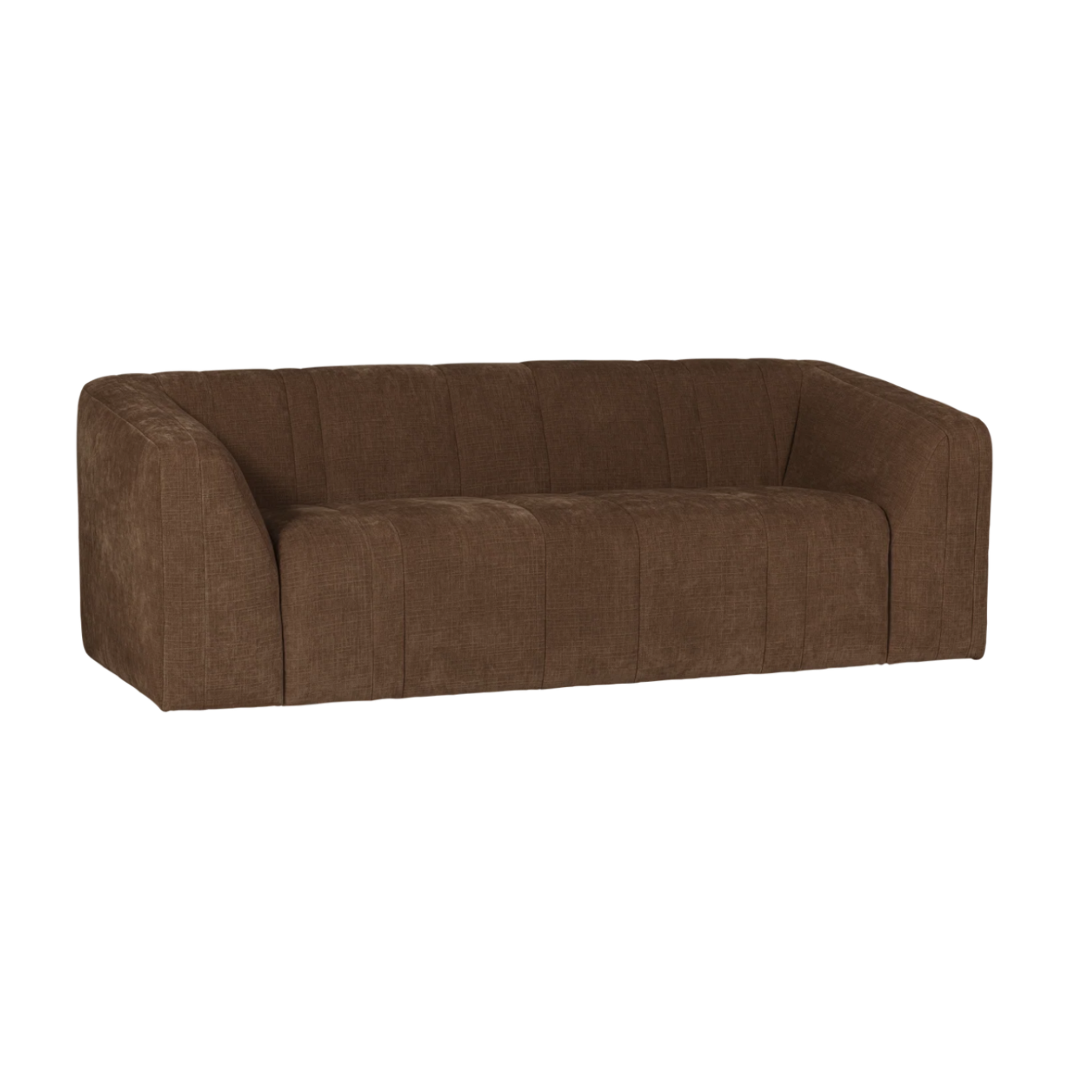 Sofa 2-zits OMAIRE bruin chenille
