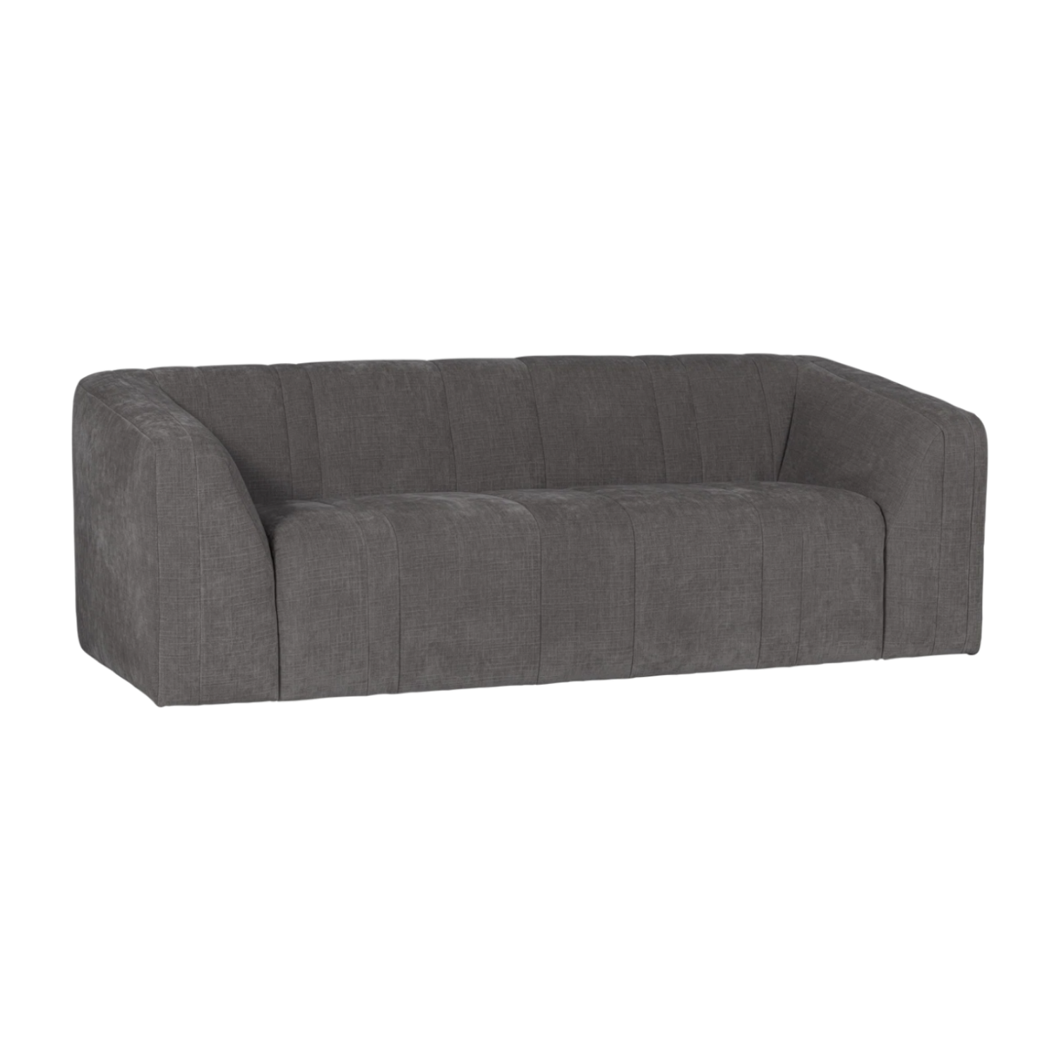 Sofa 2-zits OMAIRE grijs chenille