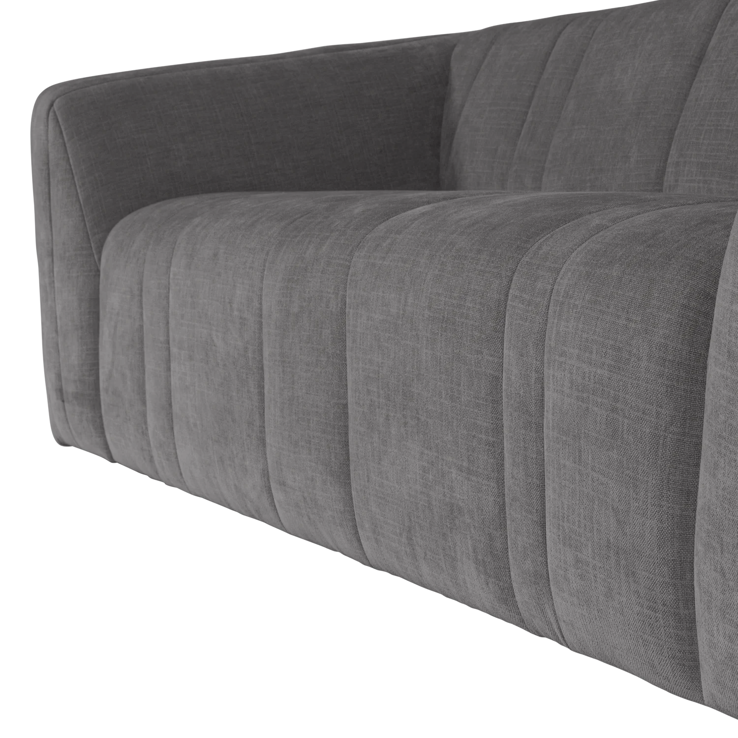 Sofa 2-zits OMAIRE grijs chenille