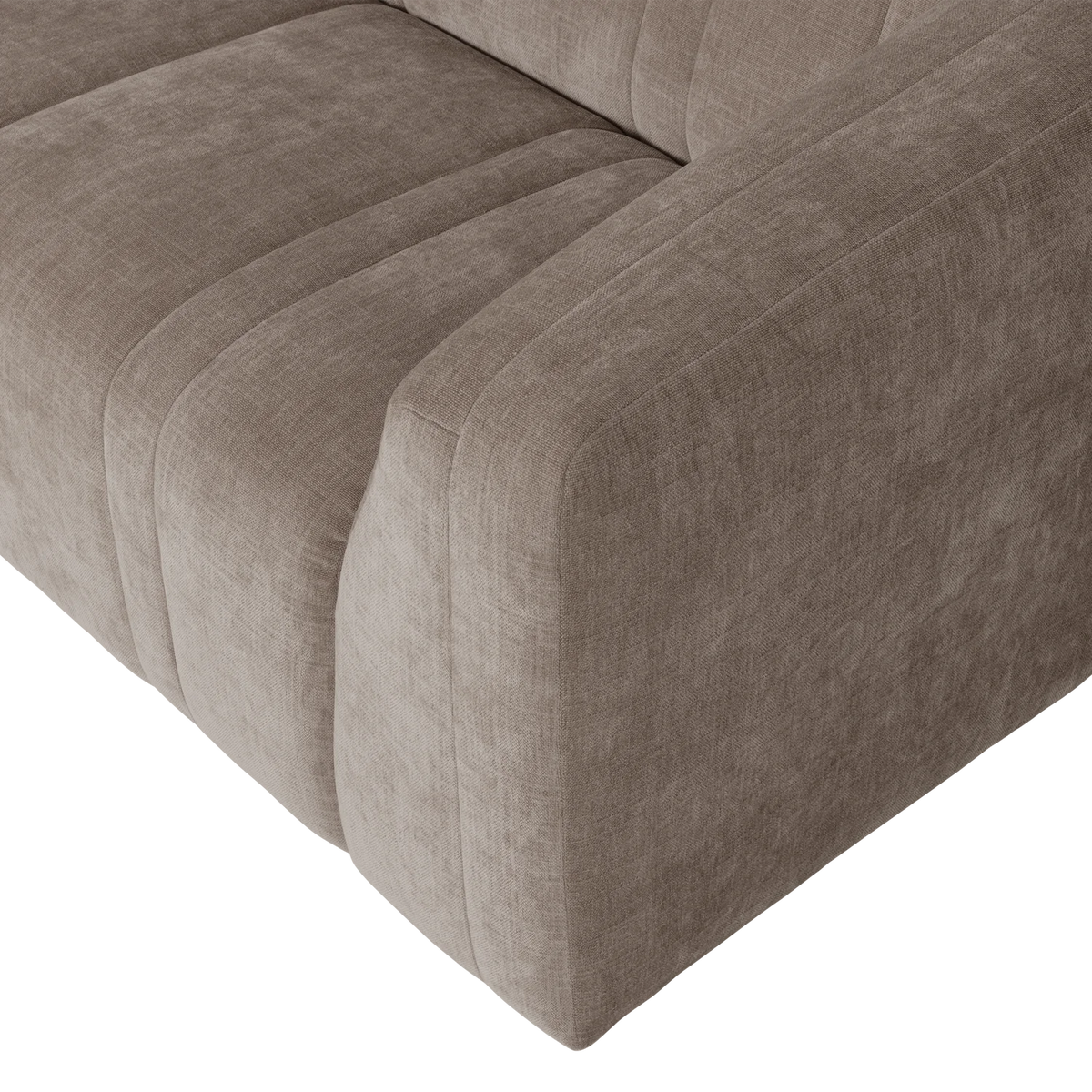 Sofa 2-zits OMAIRE taupe chenille