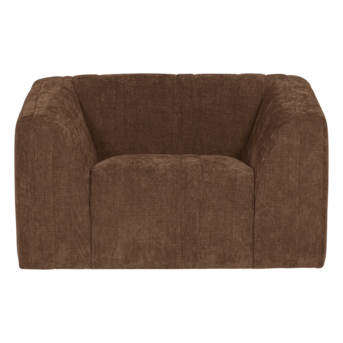 Fauteuil OMAIRE bruin chenille