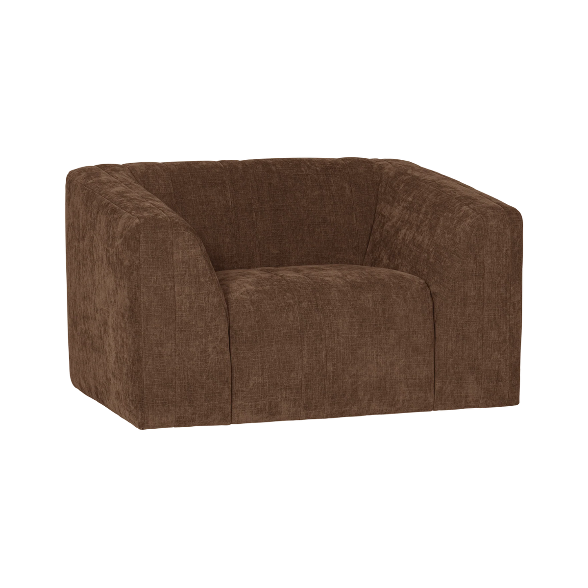 Fauteuil OMAIRE bruin chenille