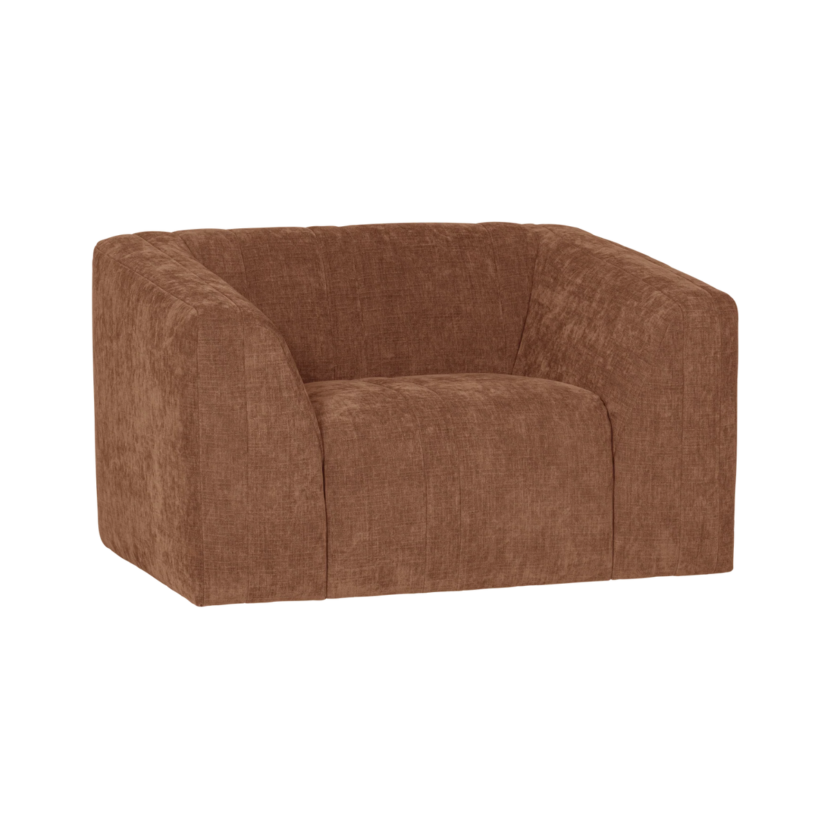 Fauteuil OMAIRE roestbruin chenille