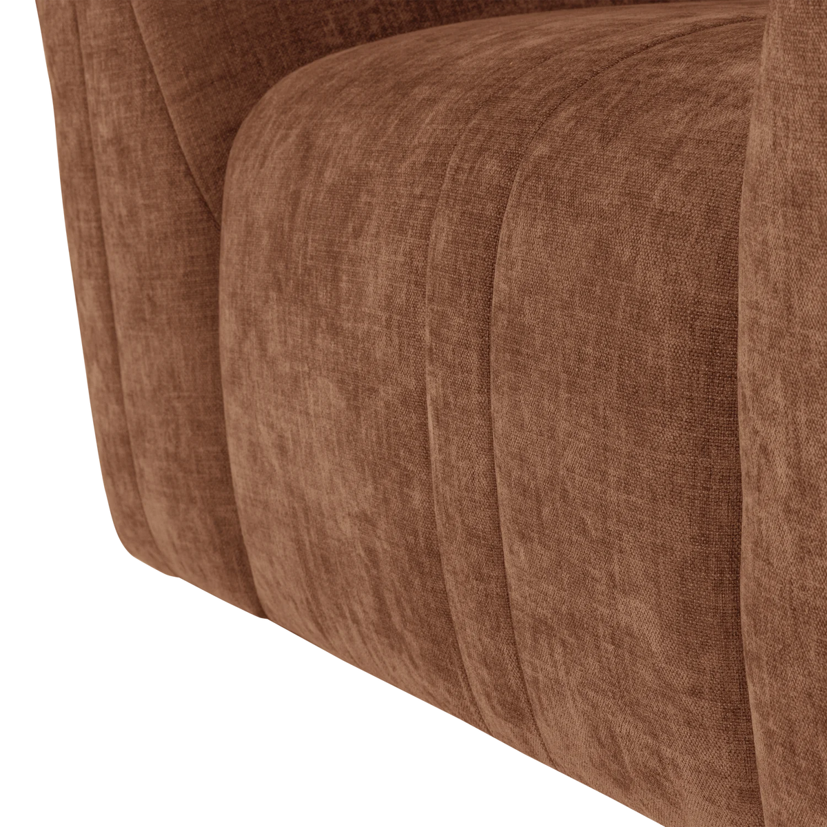 Fauteuil OMAIRE roestbruin chenille