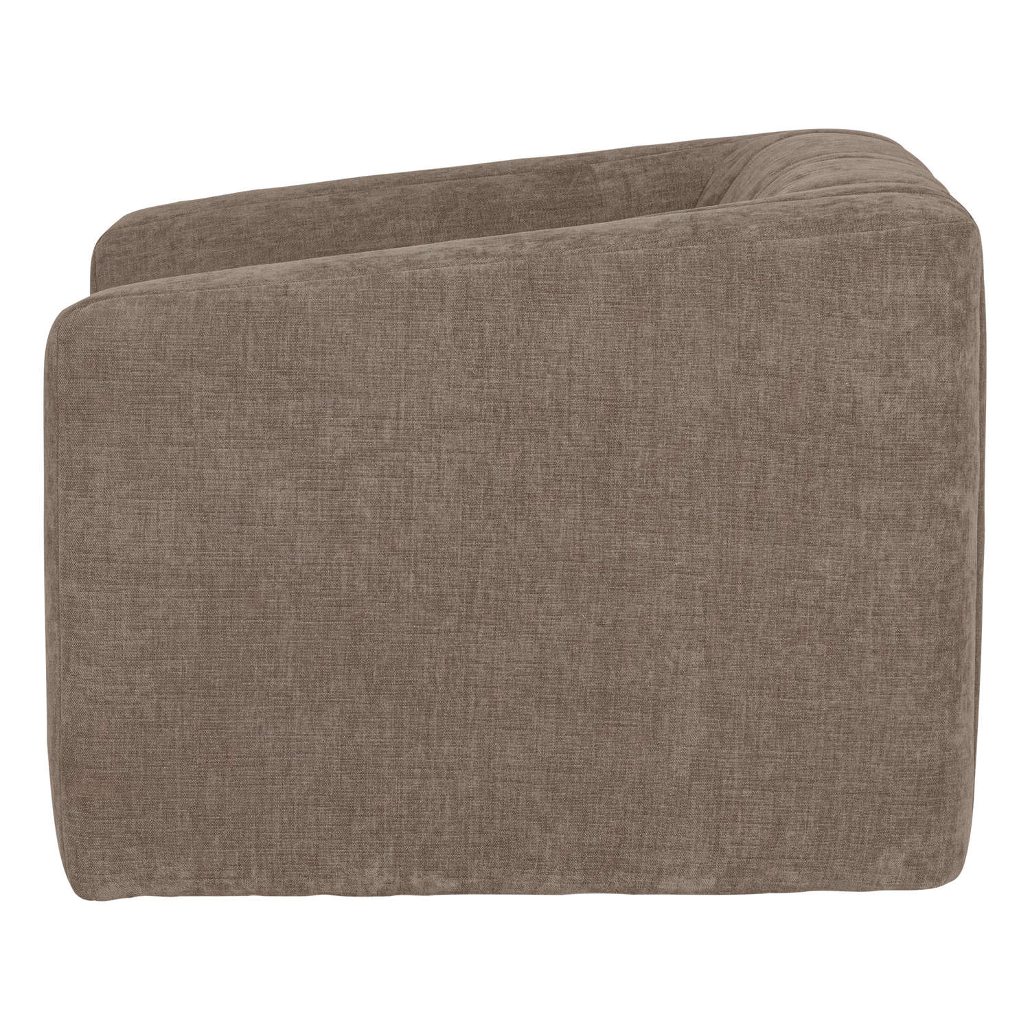 Omaire fauteuil taupe chenille