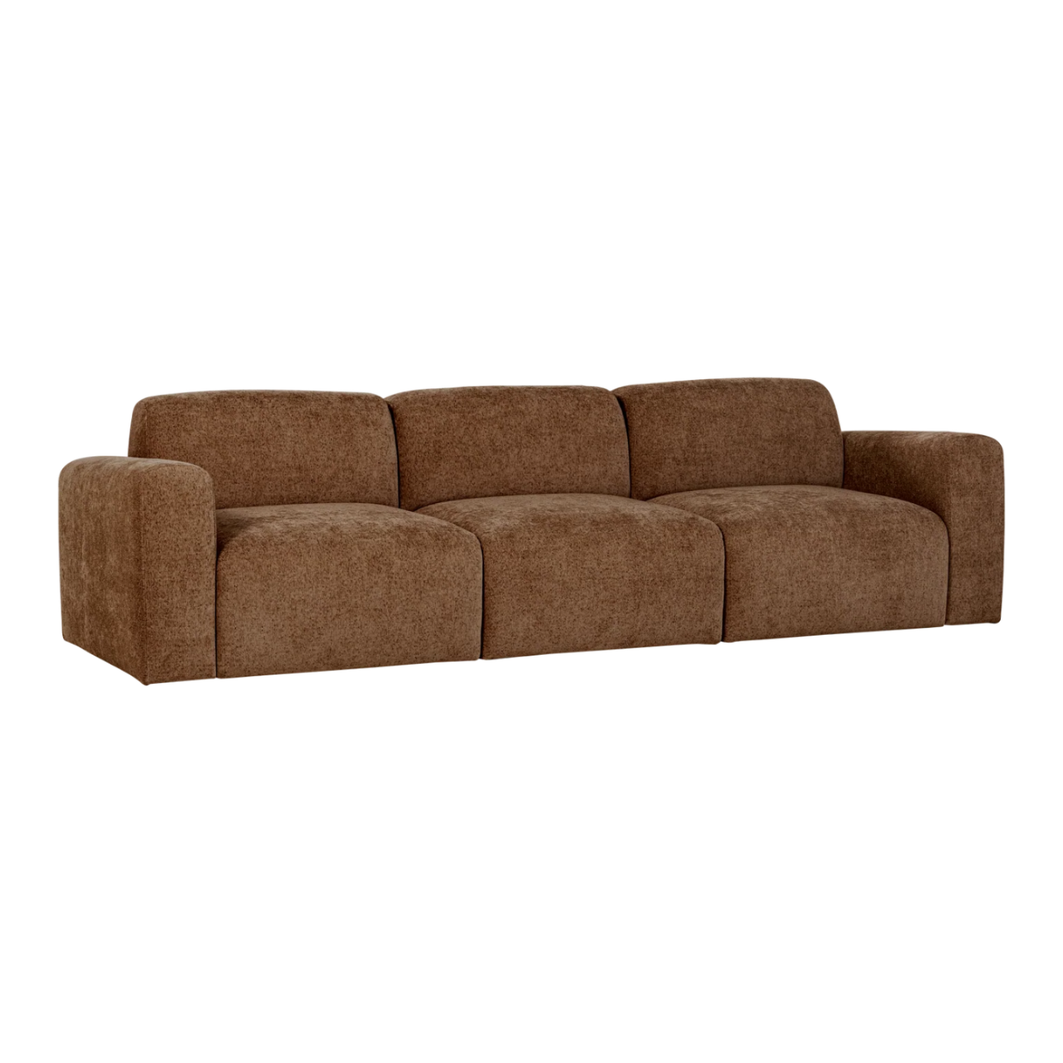 Sofa 3-zits UMINA bruin chenille