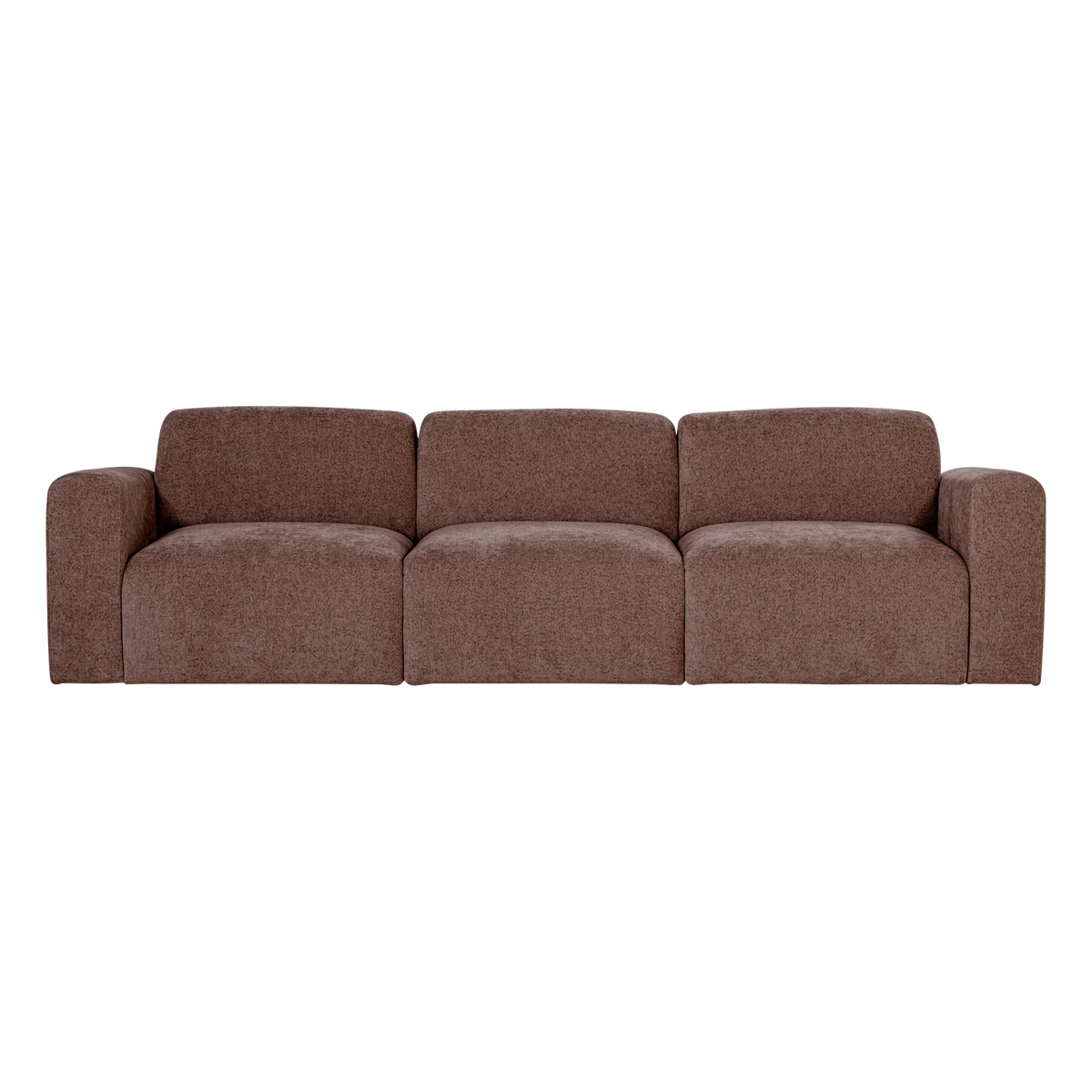 Sofa 3-zits UMINA roze-bruin chenille