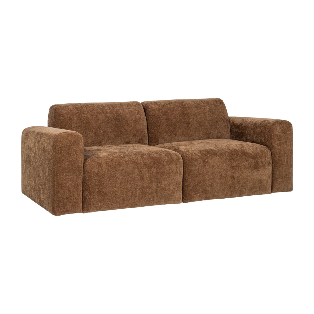 Sofa 2-zits UMINA bruin chenille