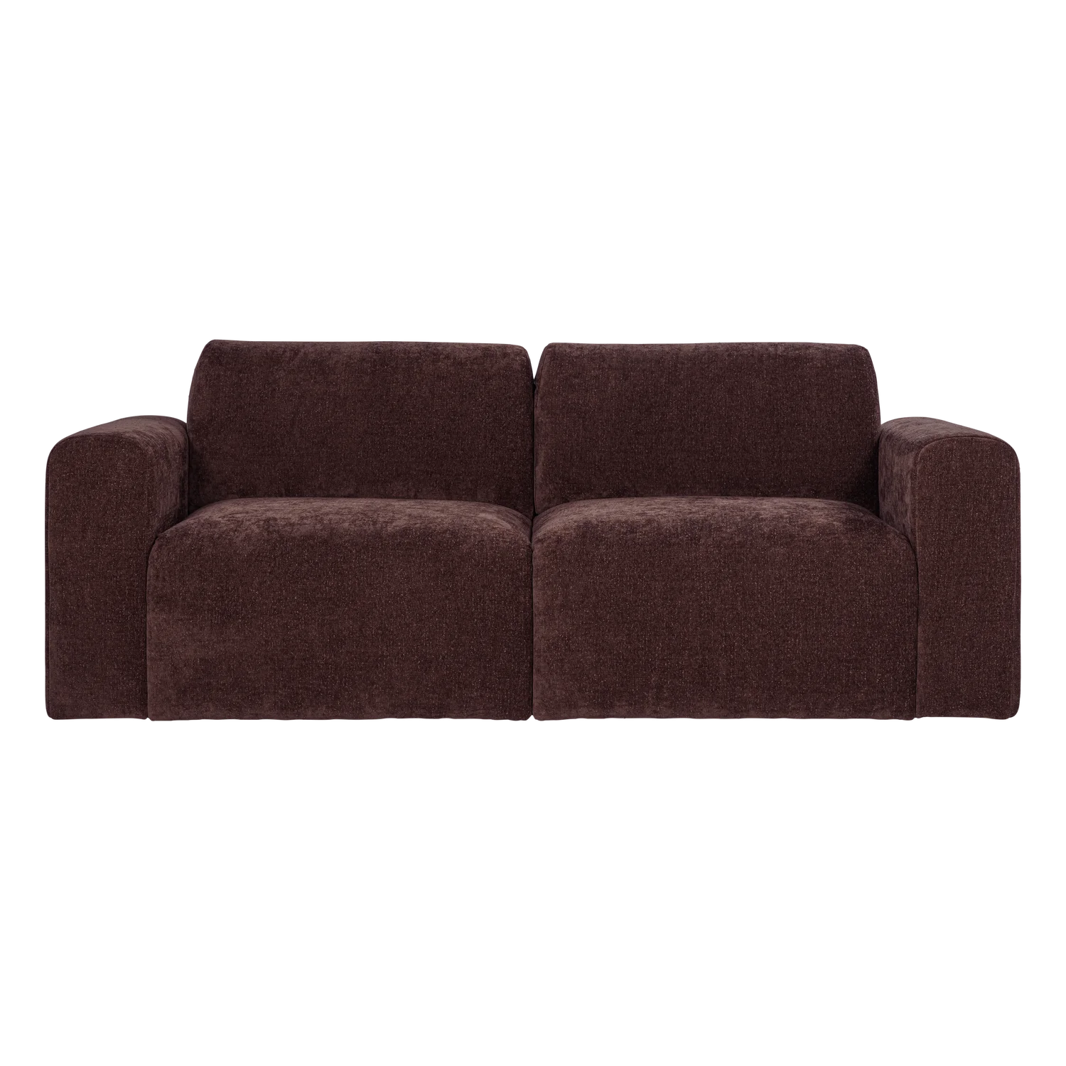 Sofa 2-zits UMINA donker bordeaux chenille