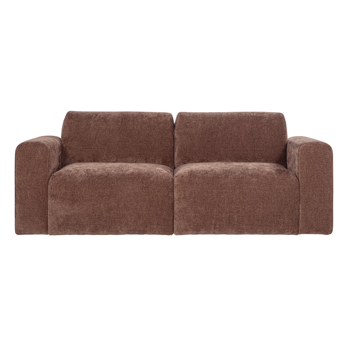 Sofa 2-zits UMINA roze-bruin chenille