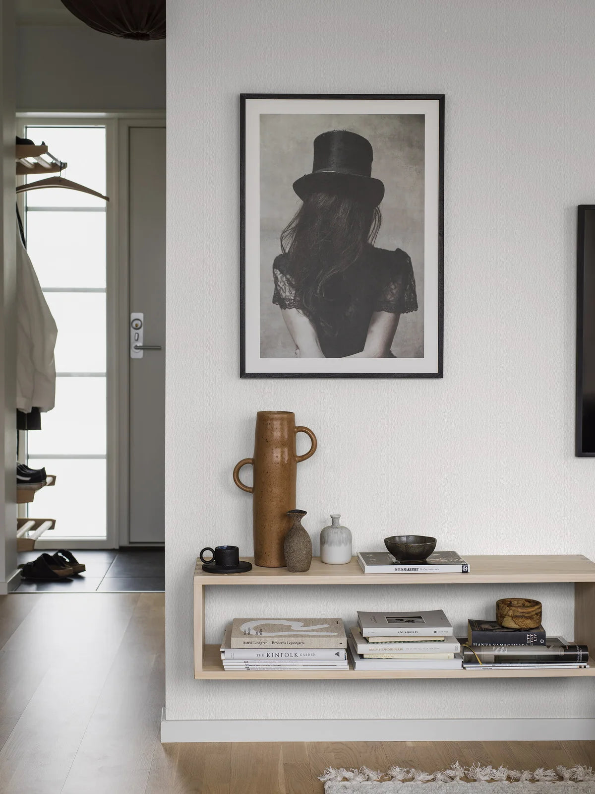 Papieren vliesbehang met geometrisch patroon JOHN wit