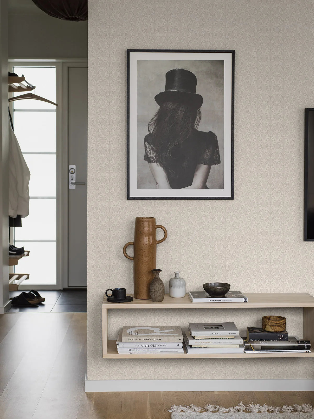 Vliesbehang met geometrisch patroon SAMIRA beige