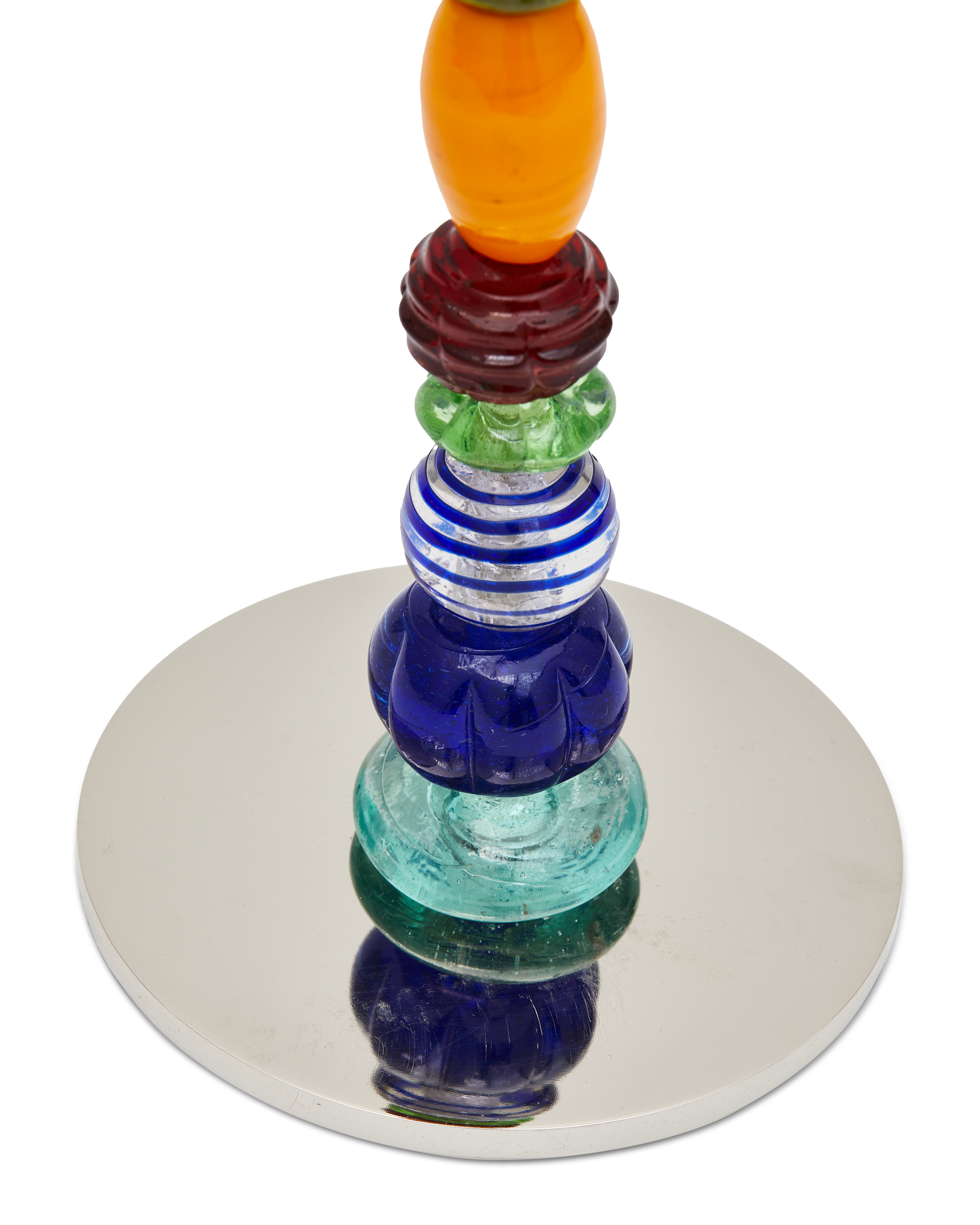 Kleurige enkele kaarsenhouder BEADS