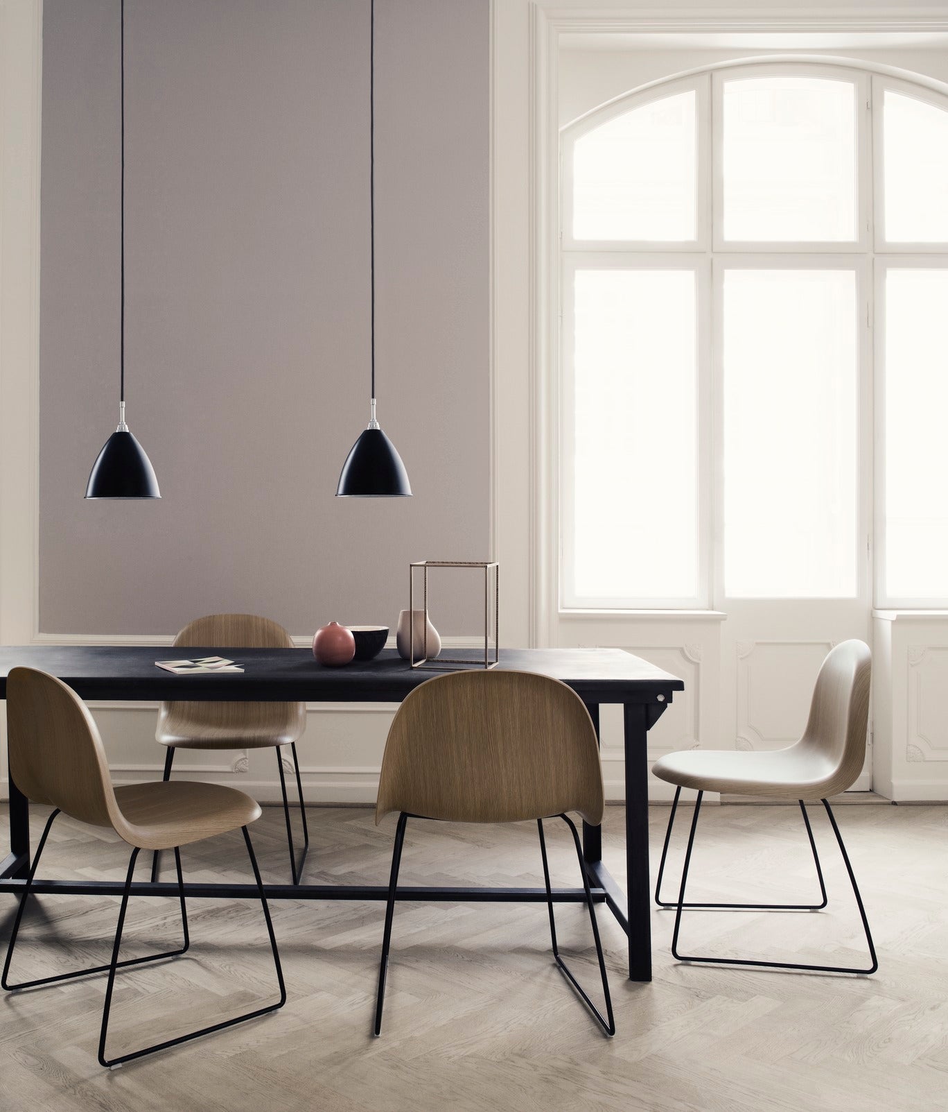 Hanglamp BESTLITE BL9 messing met crèmekleurige kap