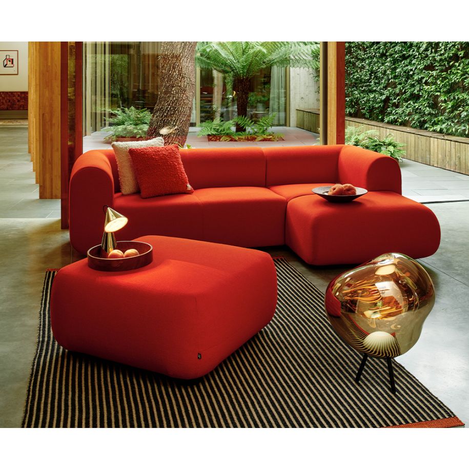 Draagbare lamp LARGE MELT koperkleurig