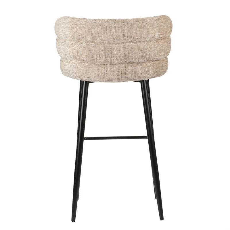 Hocker CLOUD crème beige met zwarte basis