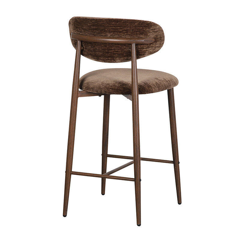 Hocker JAPANDI bruin met een donkere houten basis