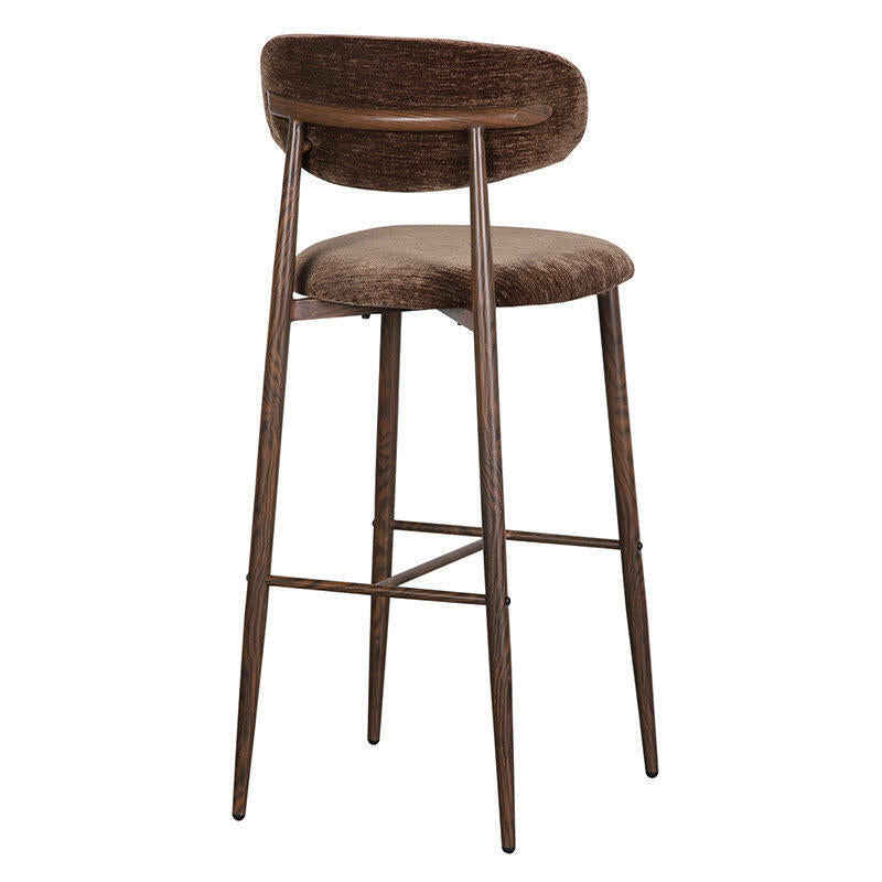 Hocker JAPANDI bruin met een donkere houten basis