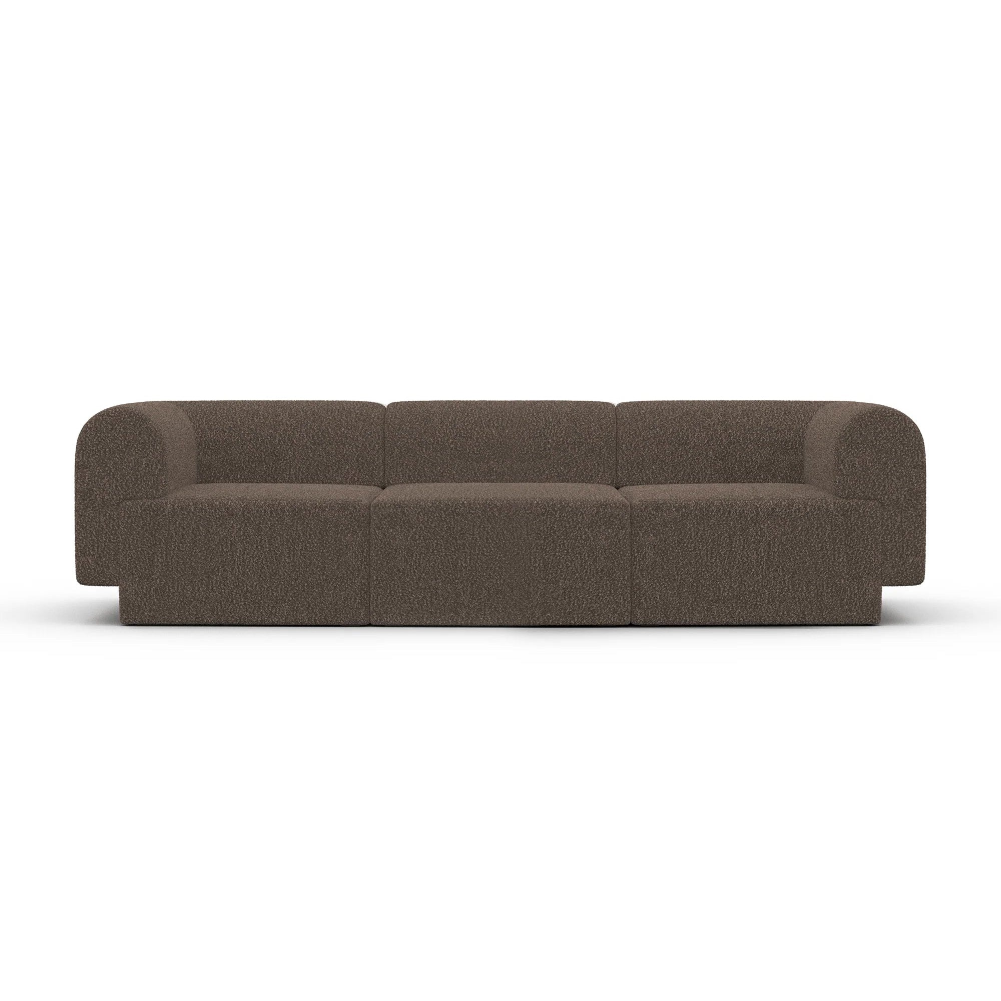 Sofa 3-sitzig TORI braun Bouclé