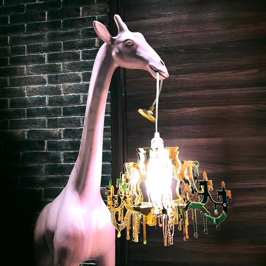 Lampe Giraffe in Liebe XS Pink