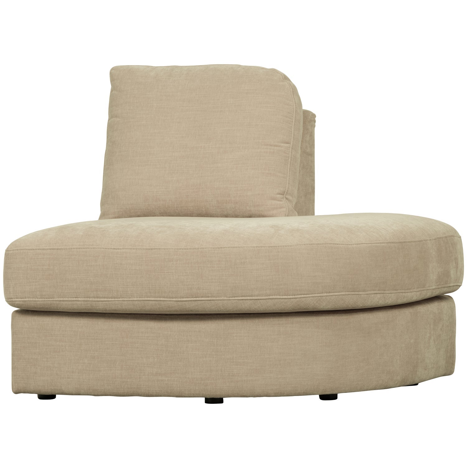 Sofa FAMILY - moduł otwarty prawostronny piaskowy do salonu – styl minimalistyczny