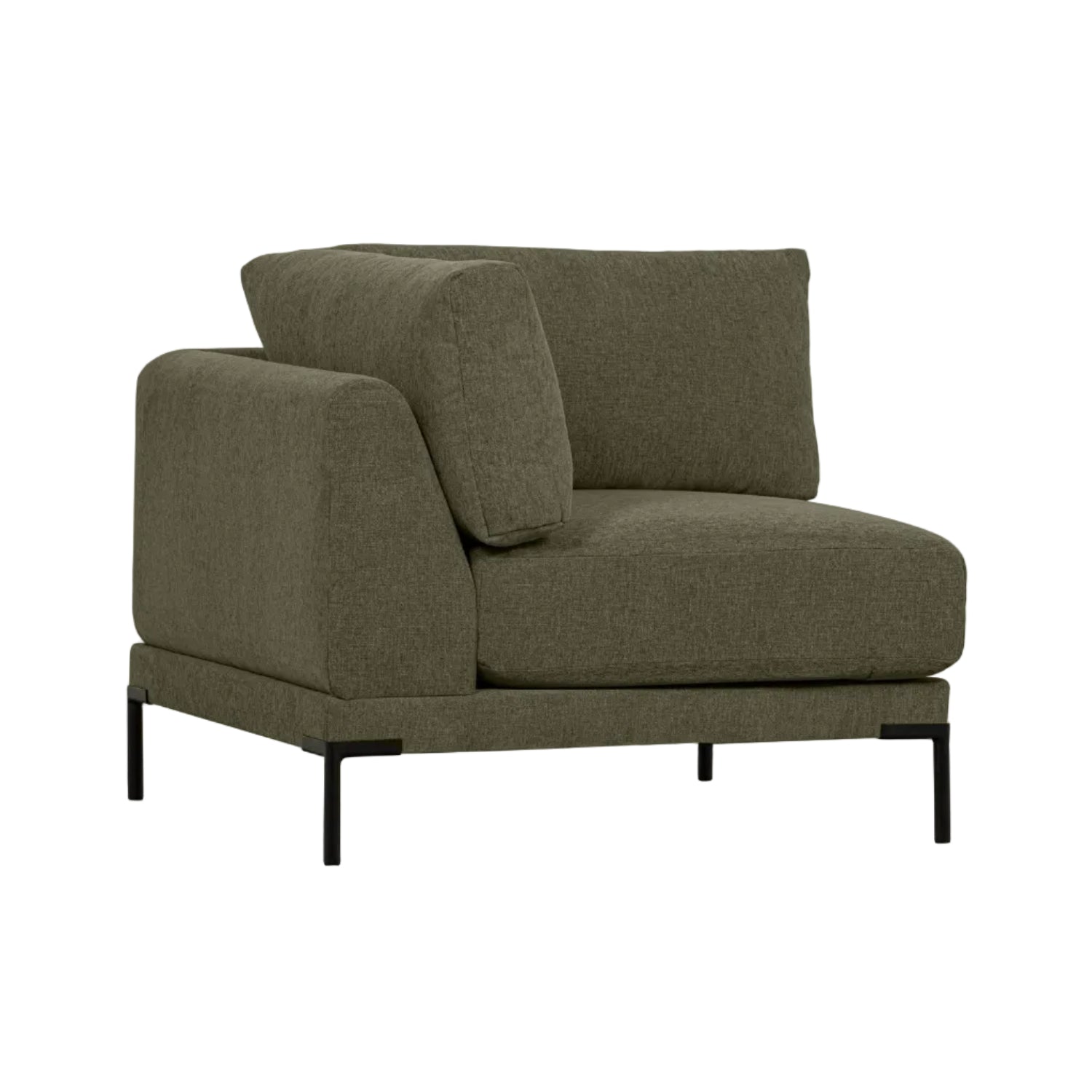Sofa COUPLE - moduł narożny ciemnozielony – Woood