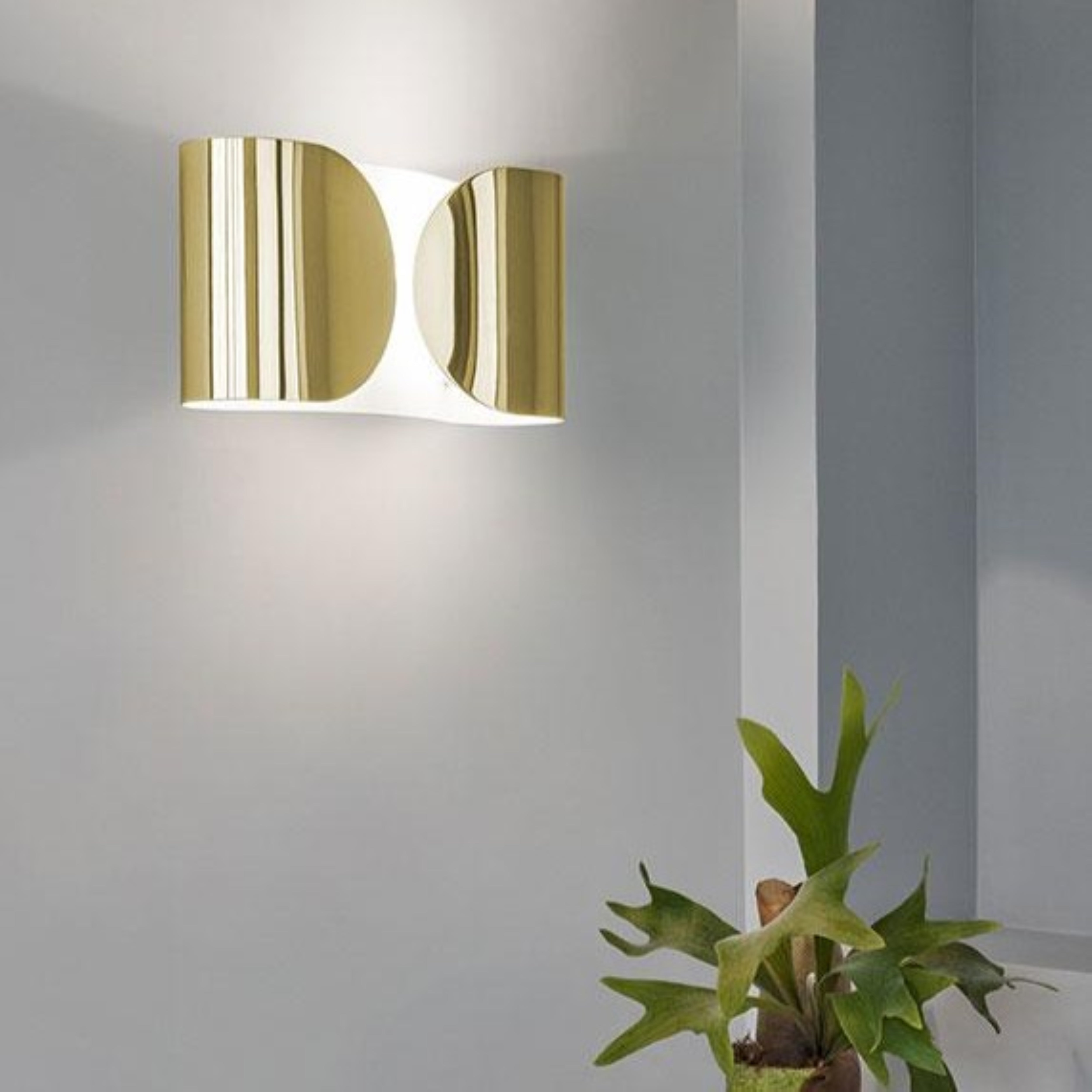 Wandlamp FOGLIO goud