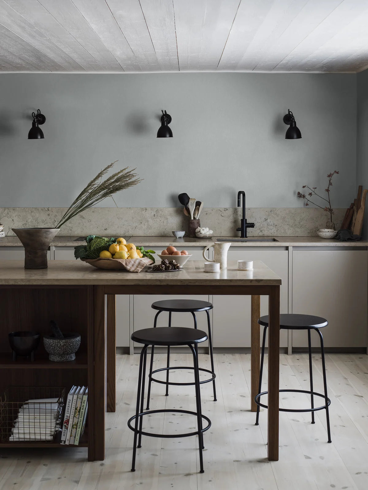 Structuurverf die linnen imiteert LINEN - CLOUDY blauw-grijs