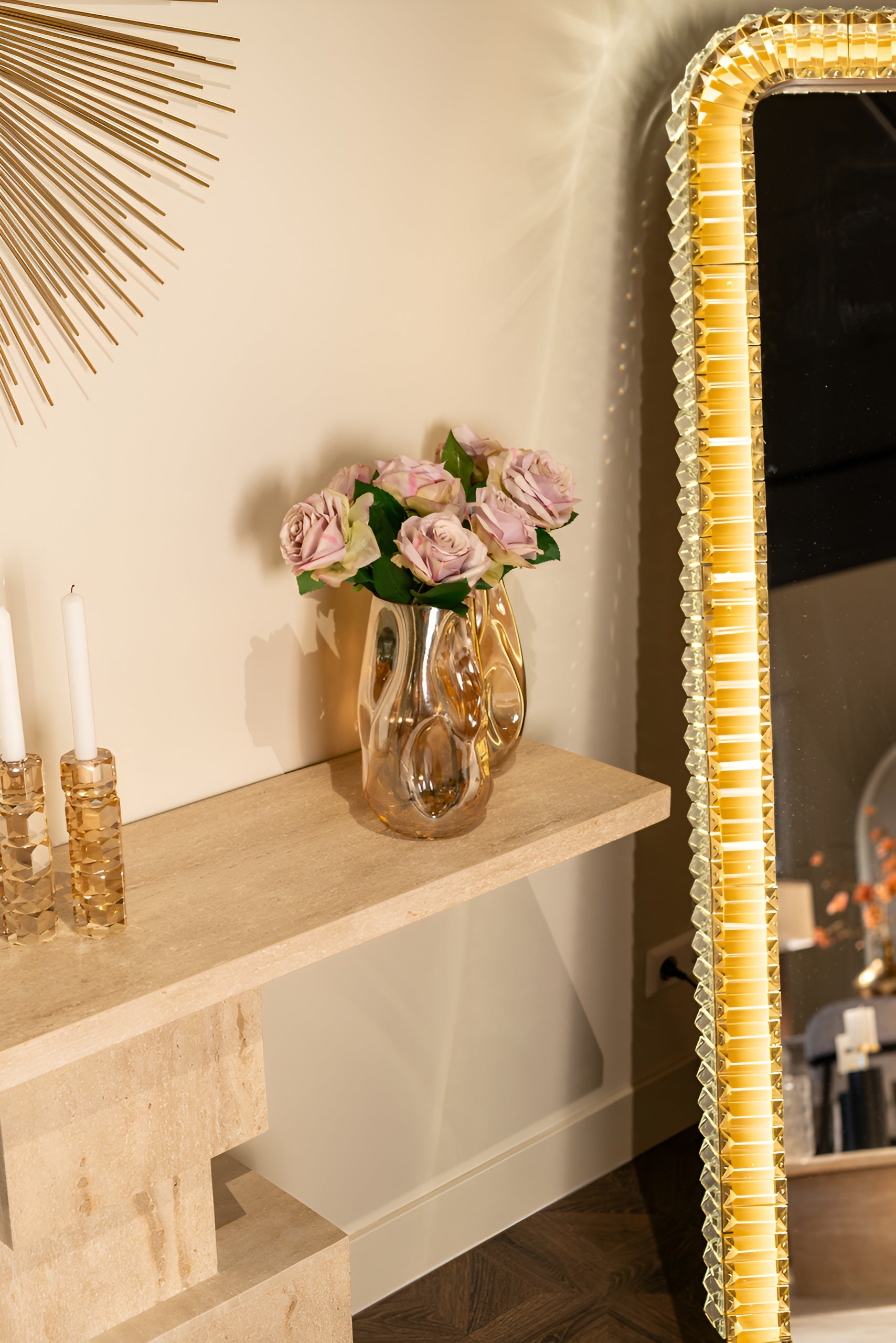 Muurklok CHASIN goud