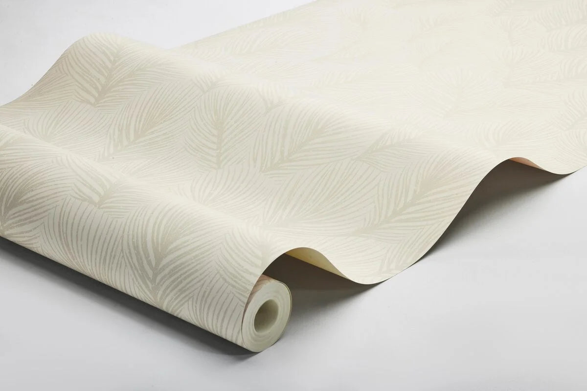 Beige Pine Tree Floral Wallpaper