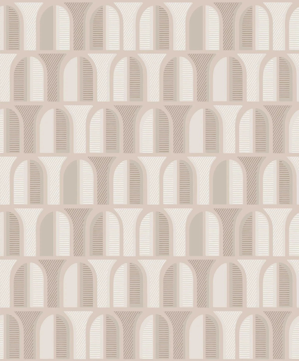 Non-woven paper wallpaper with geometric pattern VENICE beige