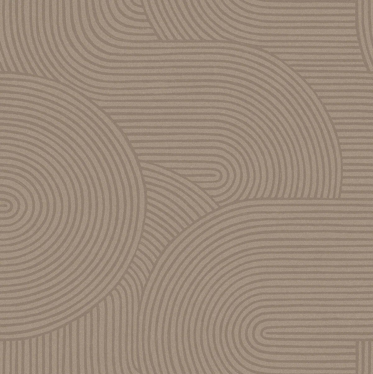 Vliesbehang van papier met geometrisch patroon ZEN bruin