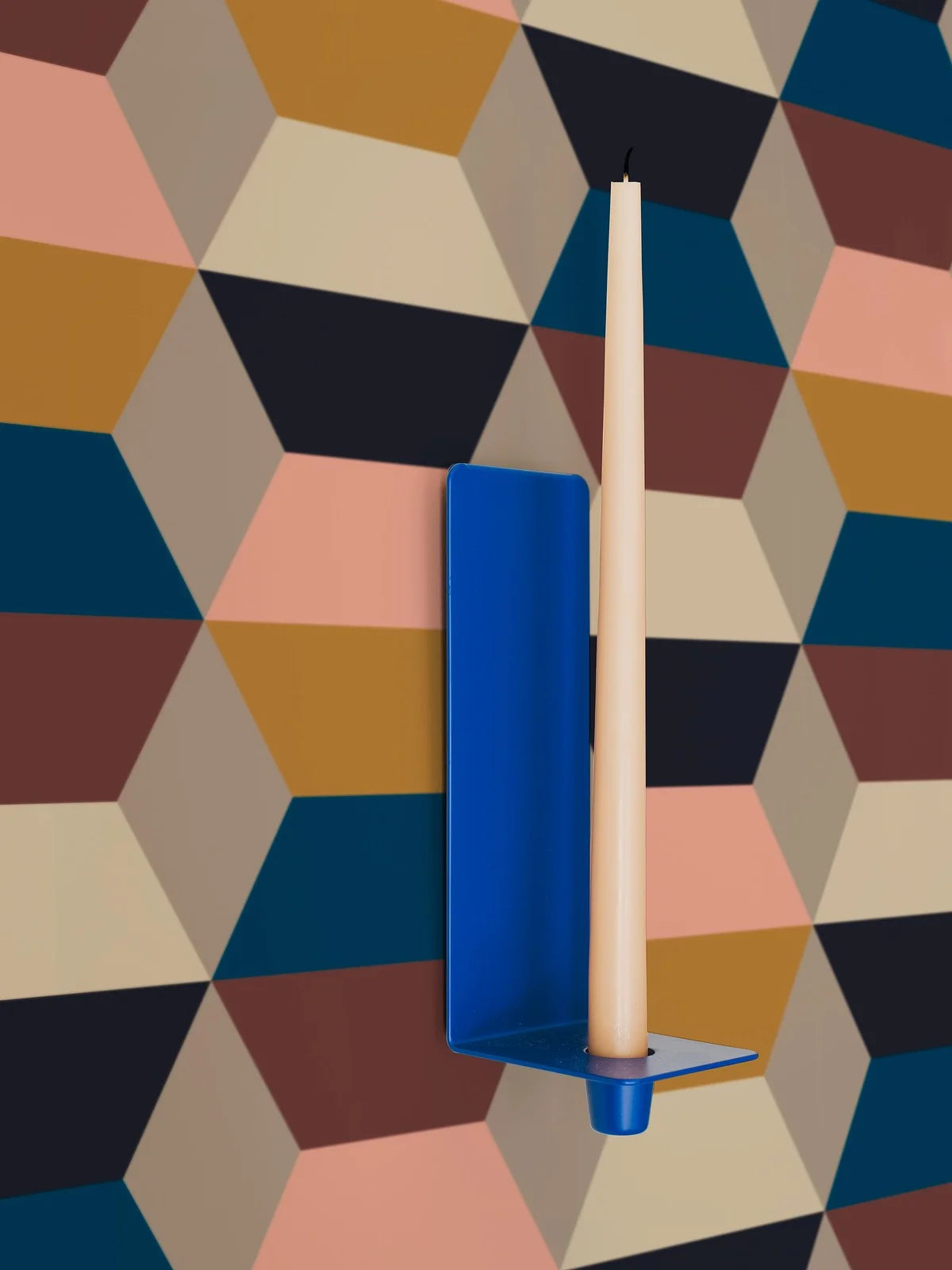 Vliesbehang van papier met geometrisch patroon PRISMA licht meerkleurig